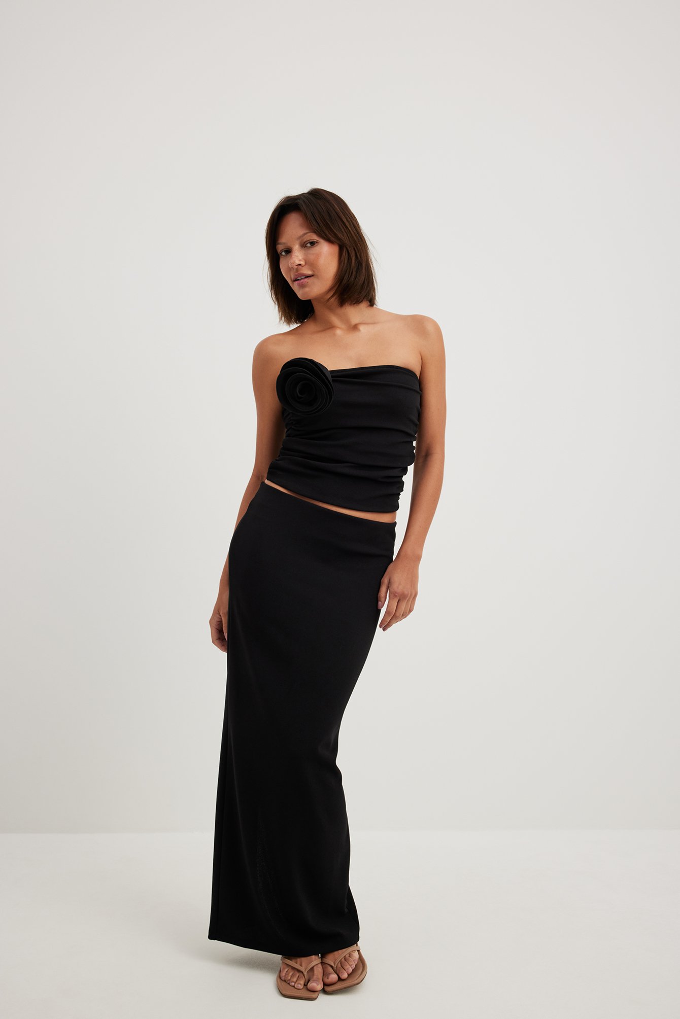 Jersey Low Waist Skirt Black | NA-KD