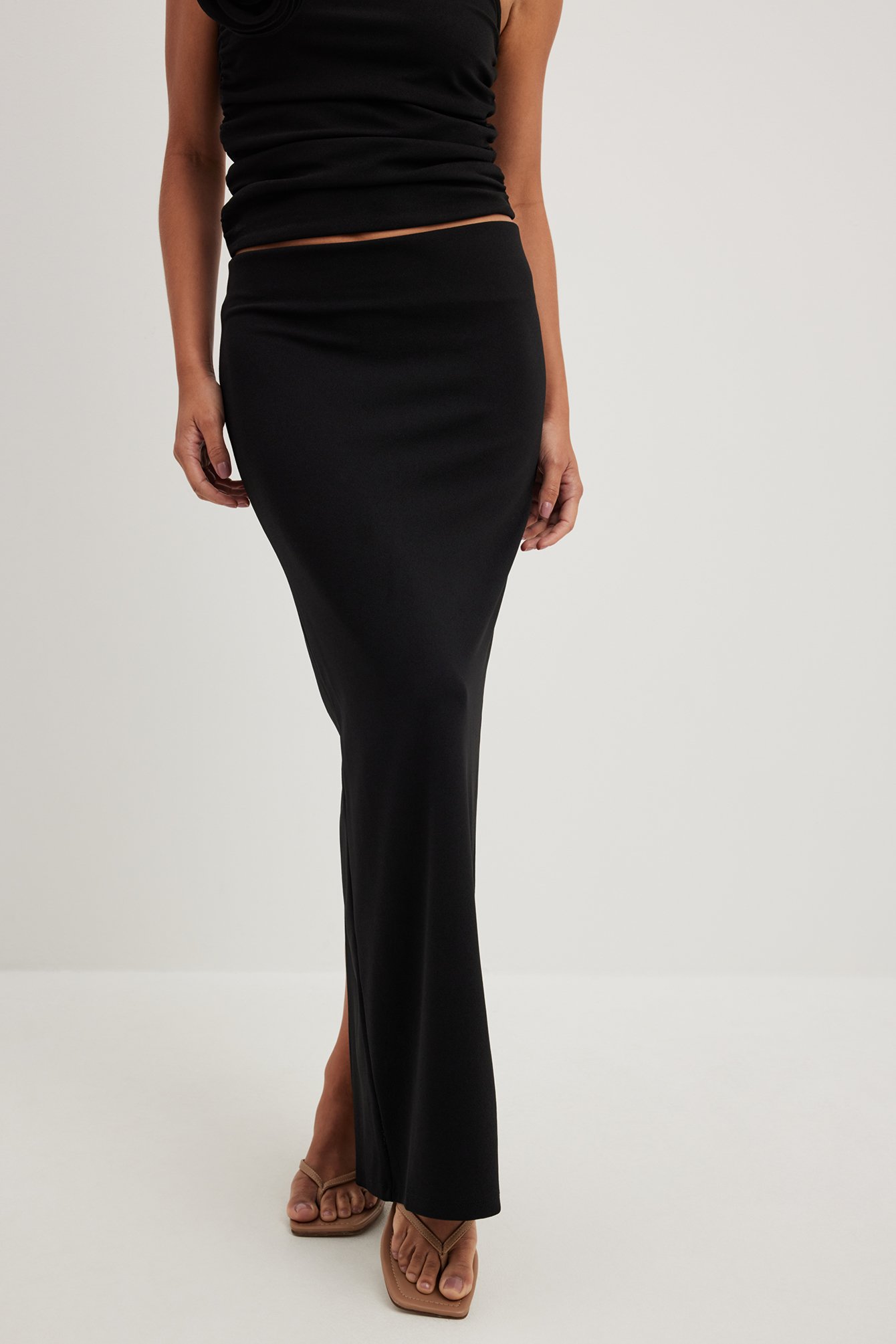 Jersey Low Waist Skirt Black | NA-KD