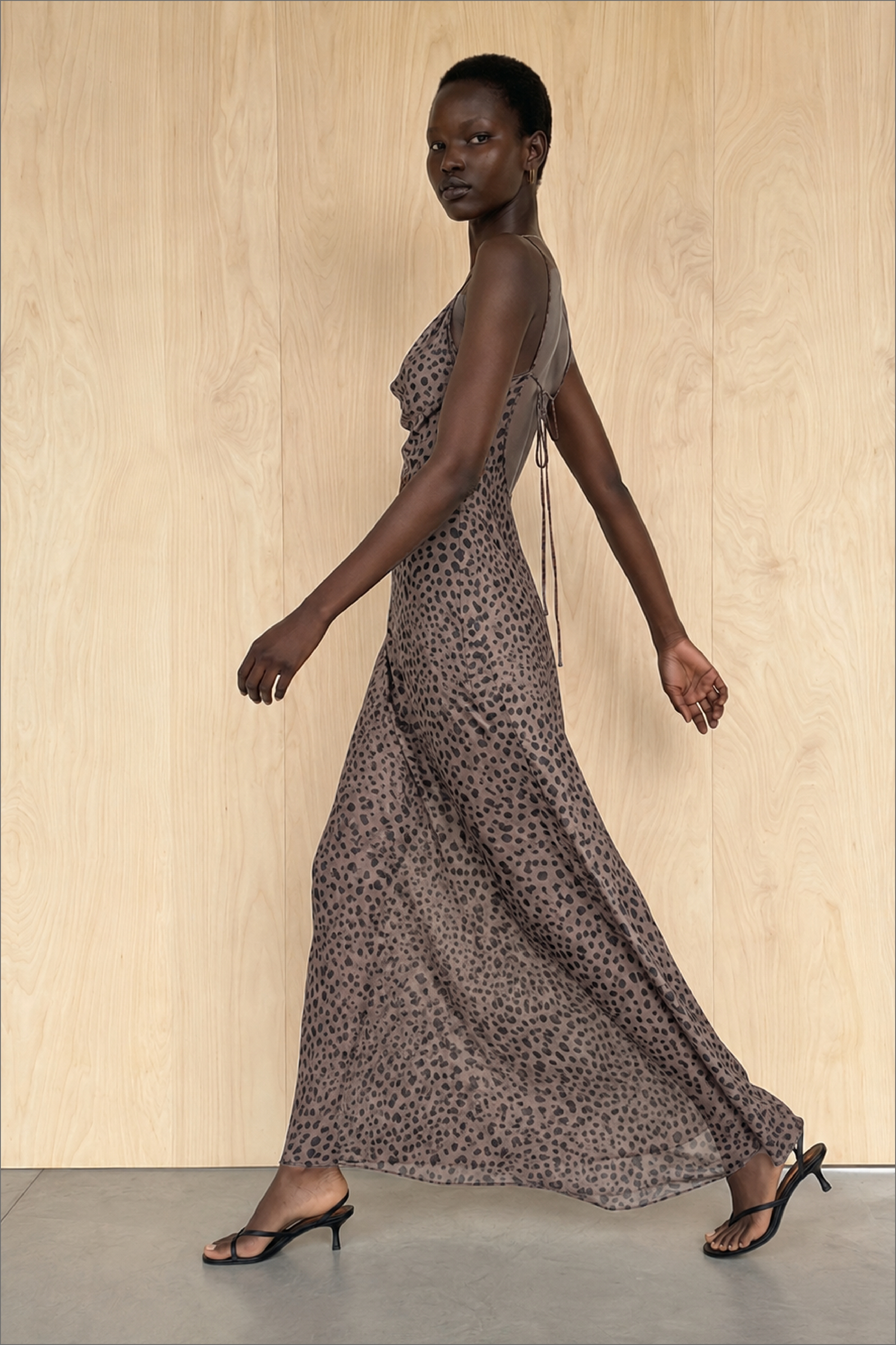 Robe nuisette longue en jersey - Robes Nuisette - Leopard - XS - NA-KD / NAKD