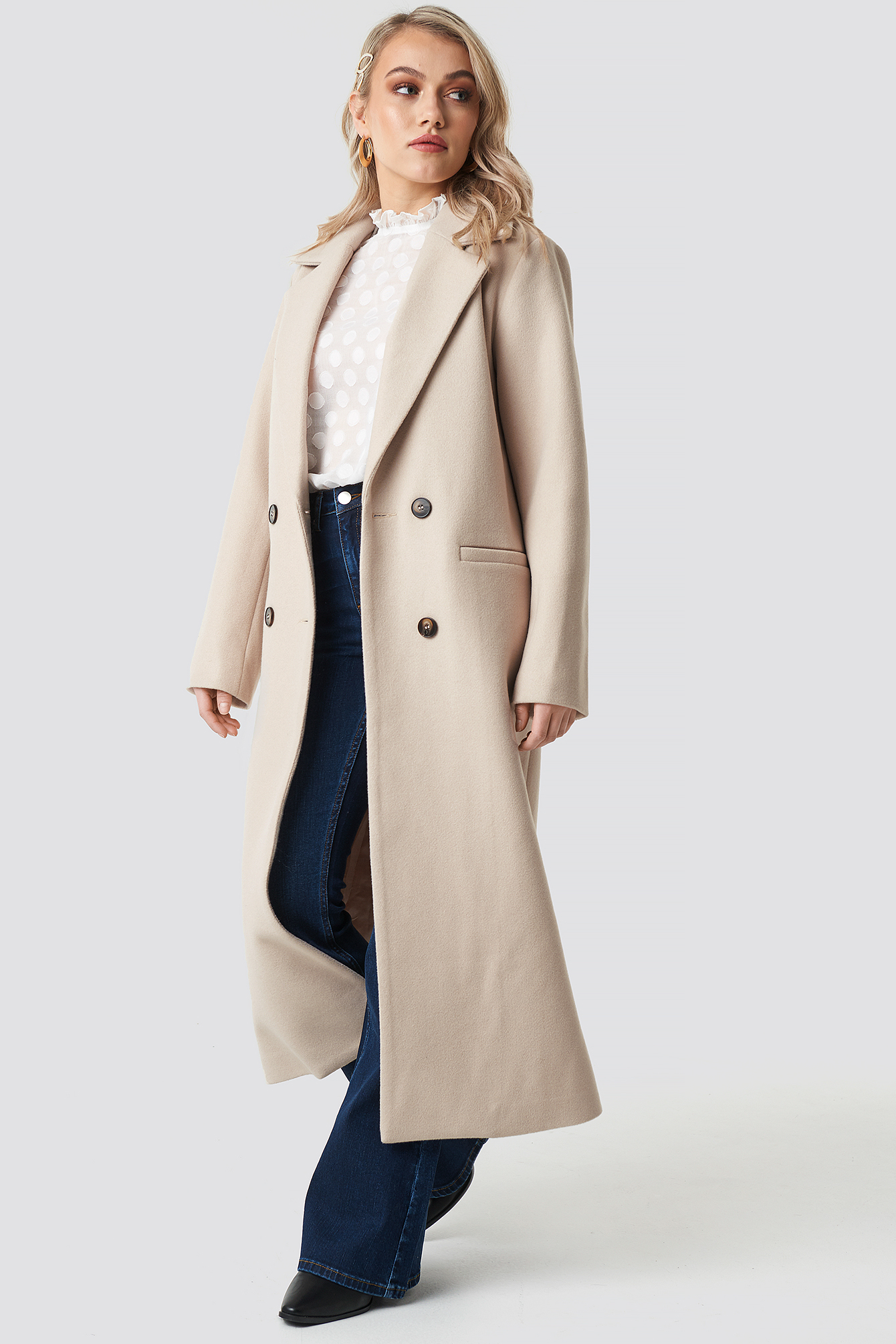 Classic Maxi Coat Light Beige