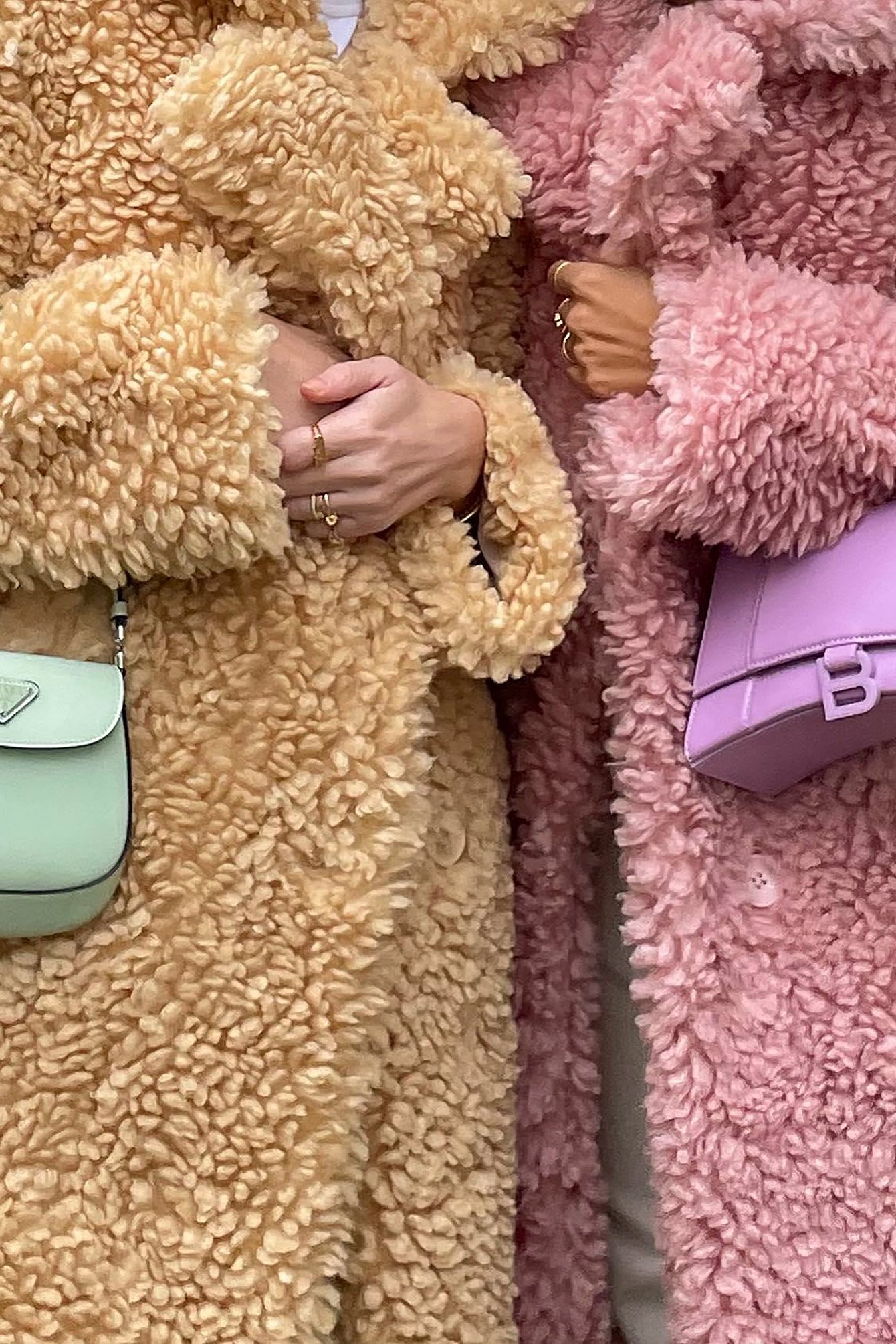 Dusty Pink Fluffy Teddy Oversized Coat