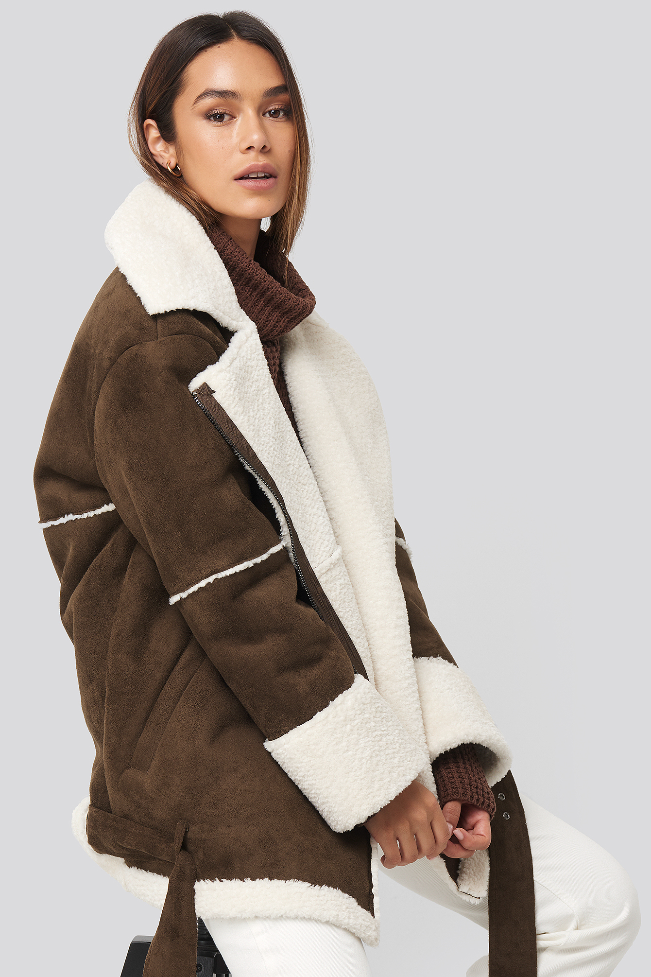 belted aviator jacket