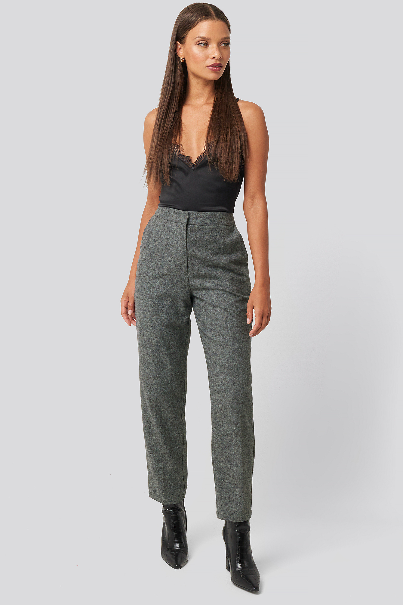 Cigarette Suit Pants Grey