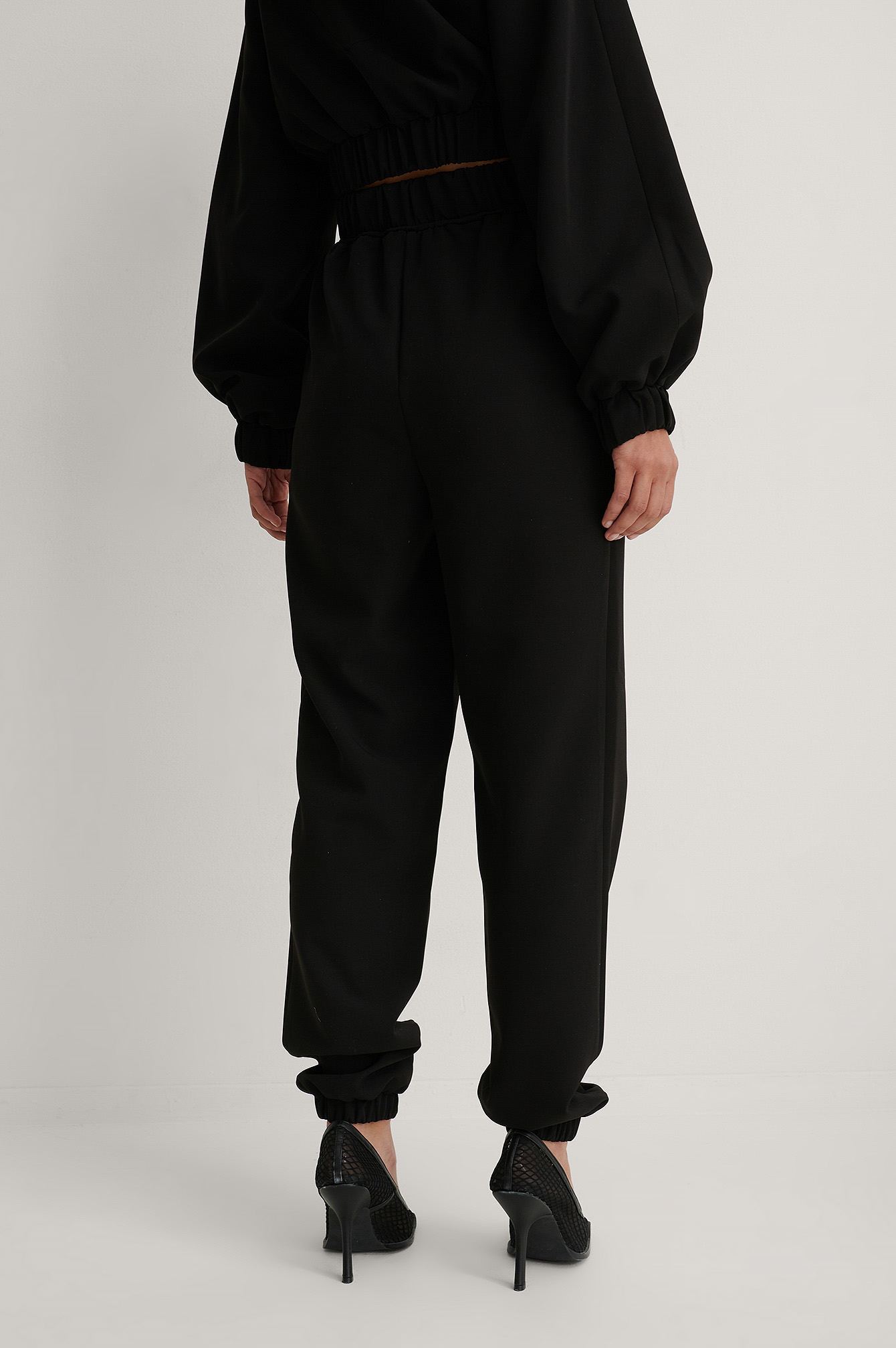 KIM FEENSTRA X NA-KD Drawstring Trousers Black