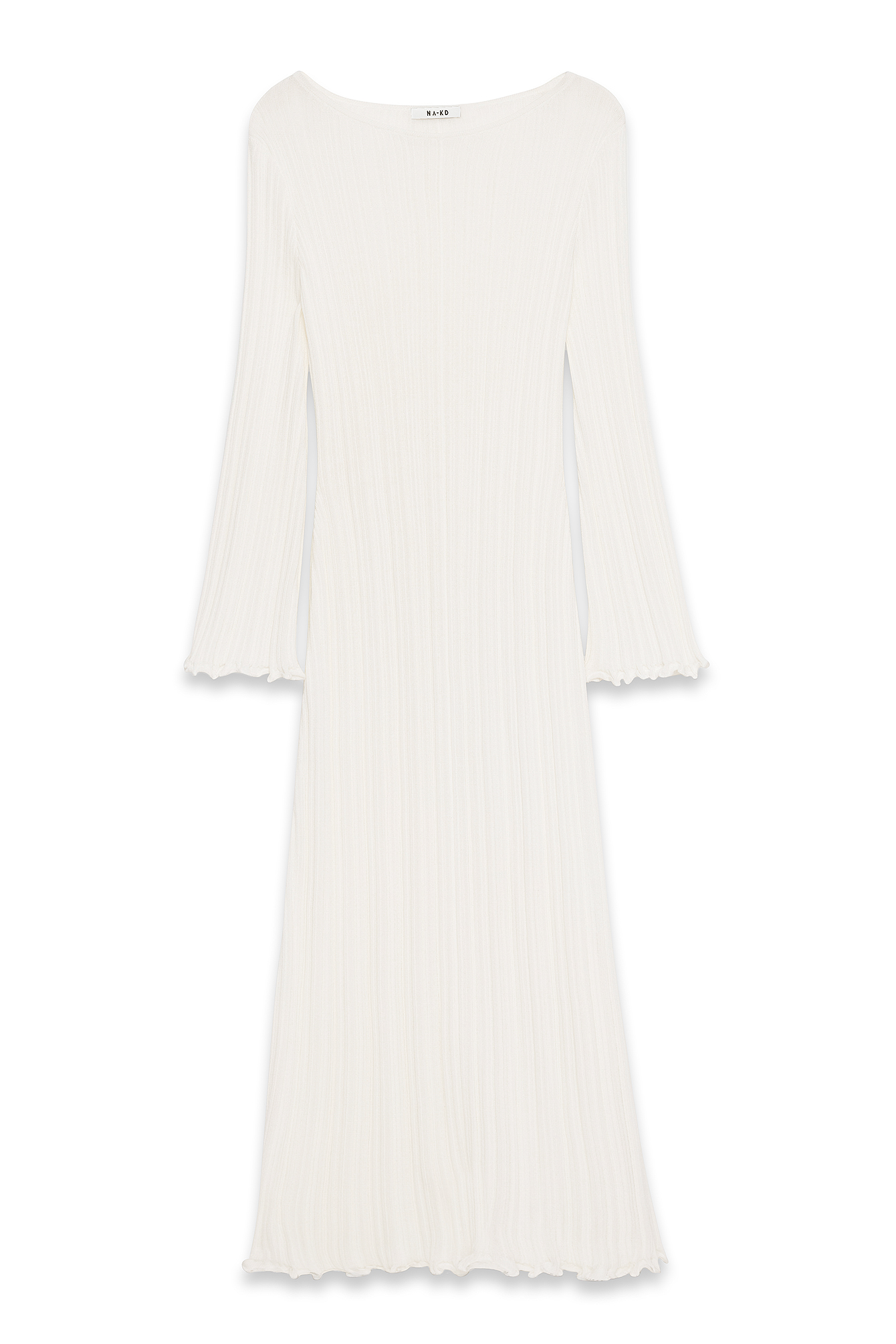 Deep Back Knitted Maxi Dress - Knitted Dresses - Offwhite - XS