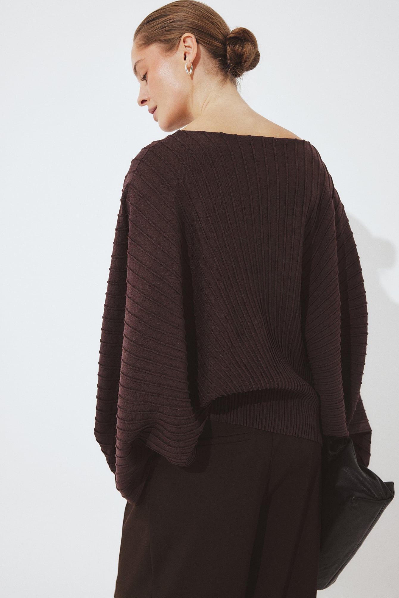 Gebreide cape - Gebreide Tops - Bruin - S - NA-KD / NAKD