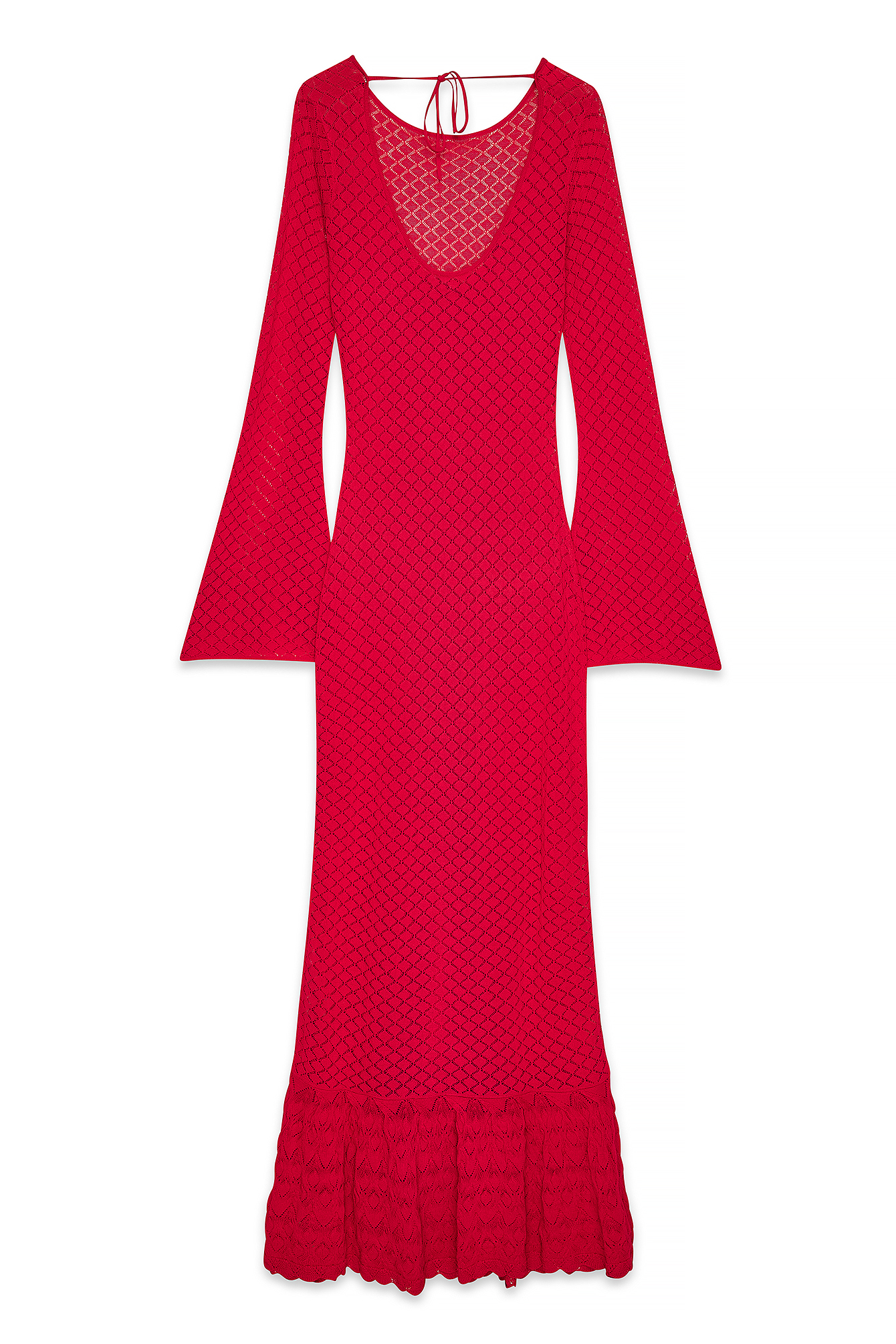 open lace back dress NA-KD | Tie Dye Balloon Sleeve Midi Dress Red | Bazics CY