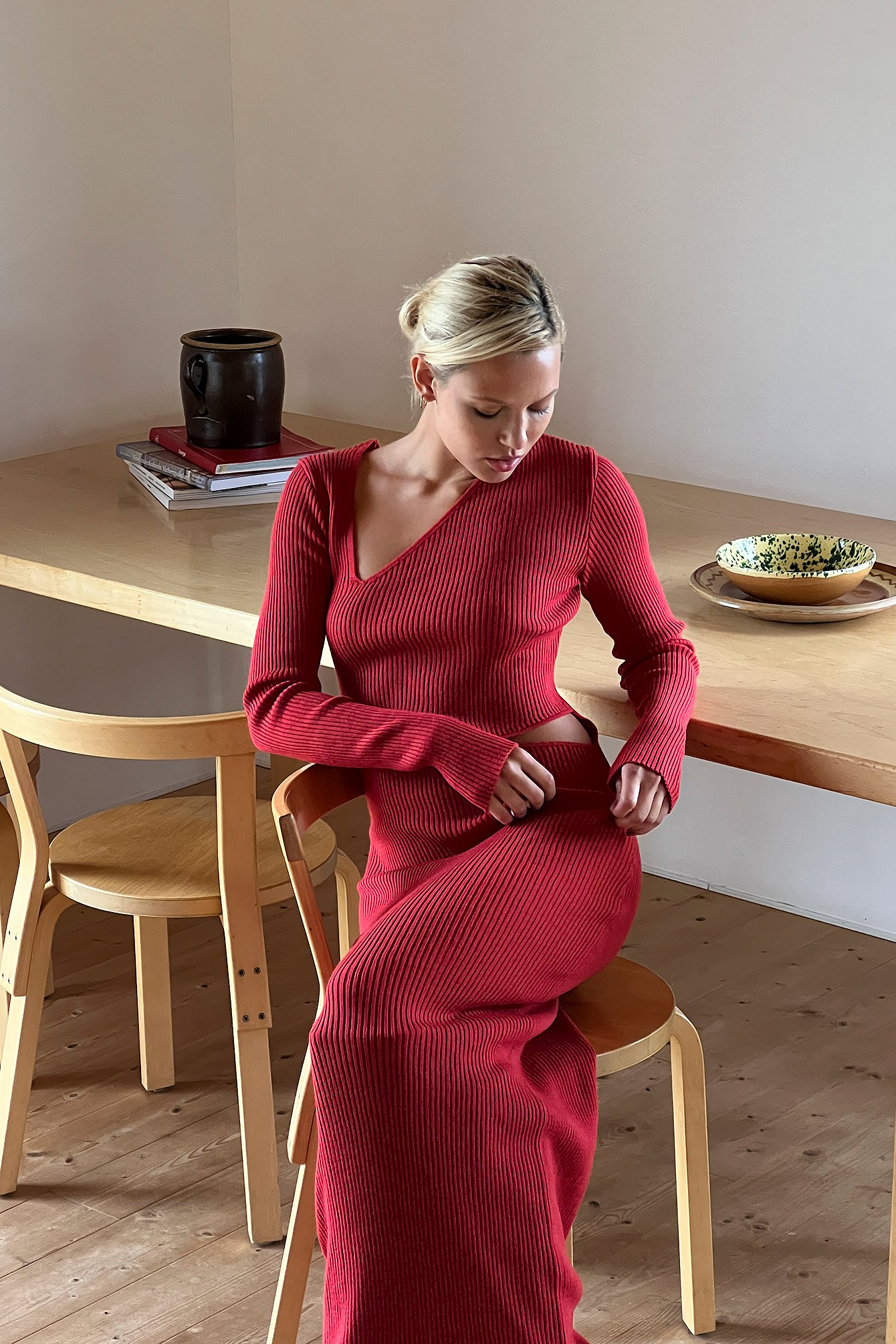 Gino Lombardi Maxi-jurk rood casual uitstraling Mode Jurken Maxi-jurken 