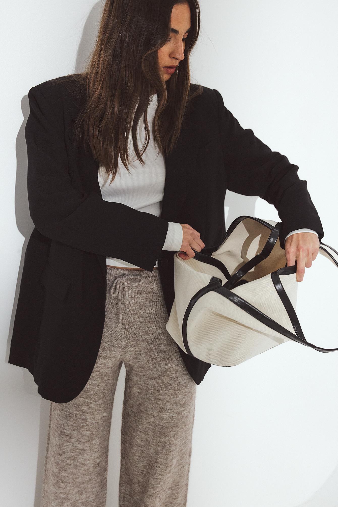 Knitted Drawstring Trousers - Knitted Pants - Brown - XS - NA-KD / NAKD