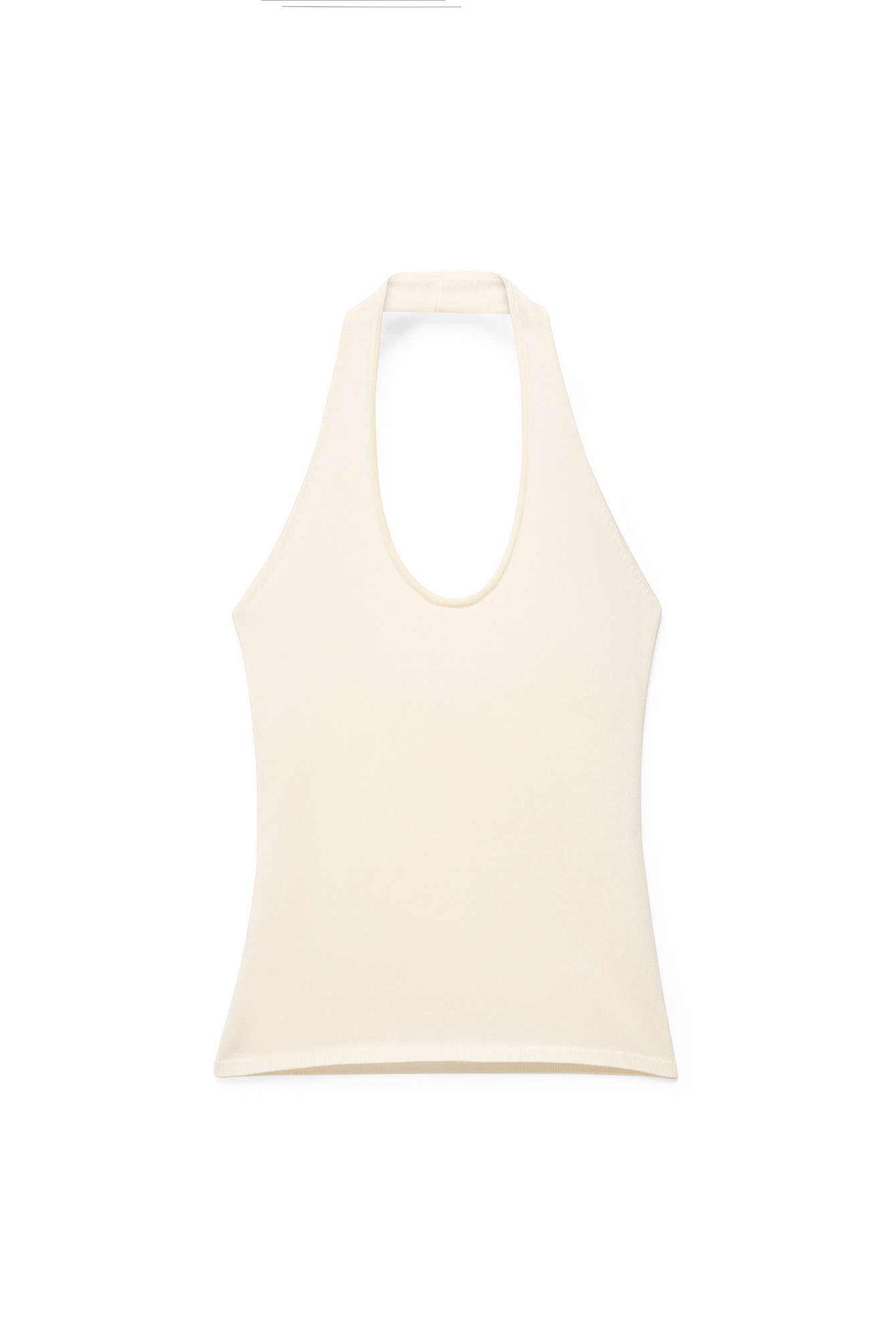 Offwhite Knitted Halterneck Top