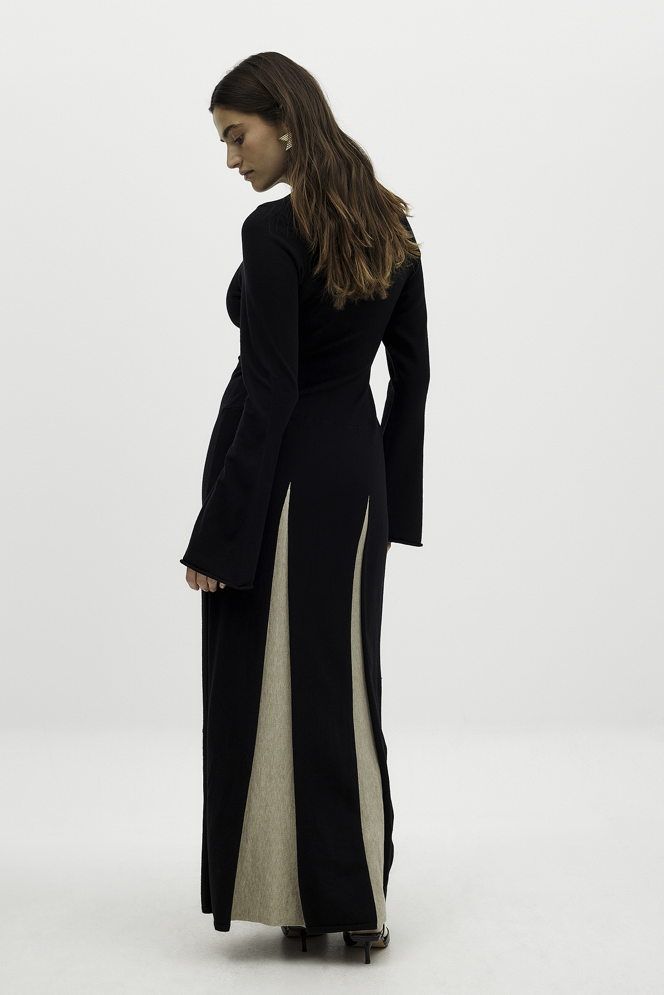 na kd wide sleeve knitted maxi dress Long Sleeve Maxi Dresses | NA-KD