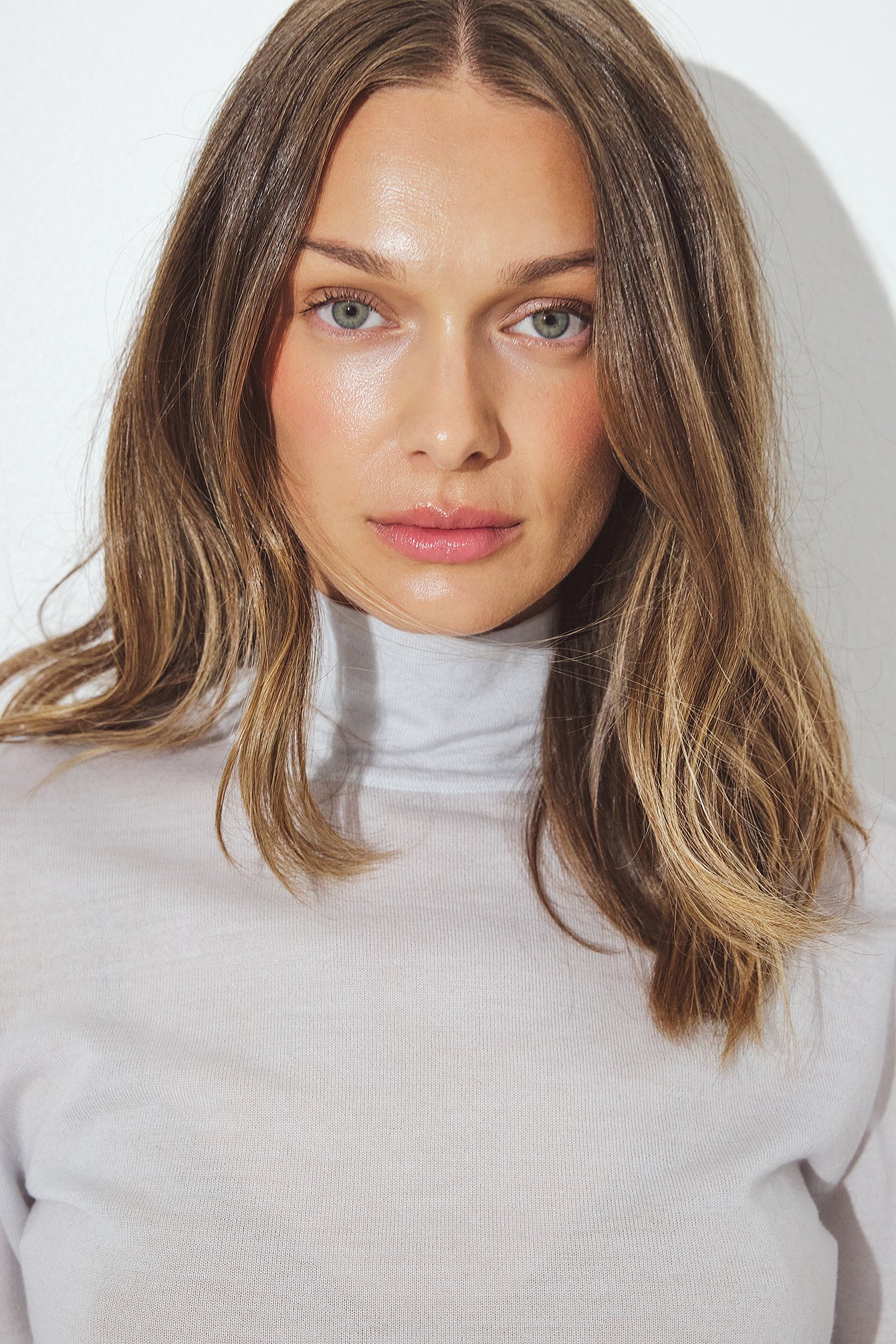 Premium Selection Knitted Merino Wool Short Sleeve Top - Premium Quality - Blue - L (EU 42-44) - NA-KD / NAKD