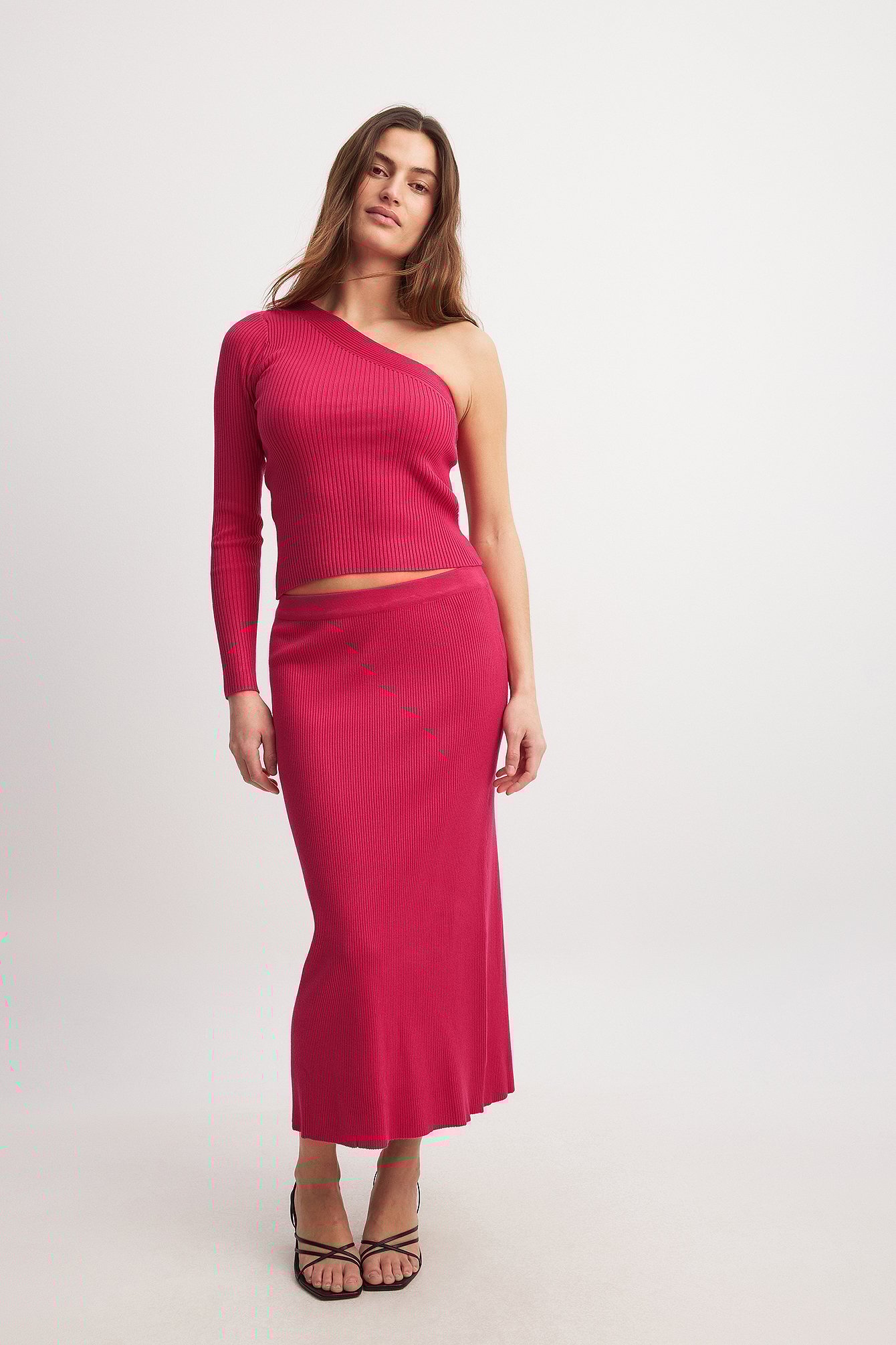 NA-KD Gebreide midirok - Gebreide rokjes - Roze - XXS - NA-KD / NAKD