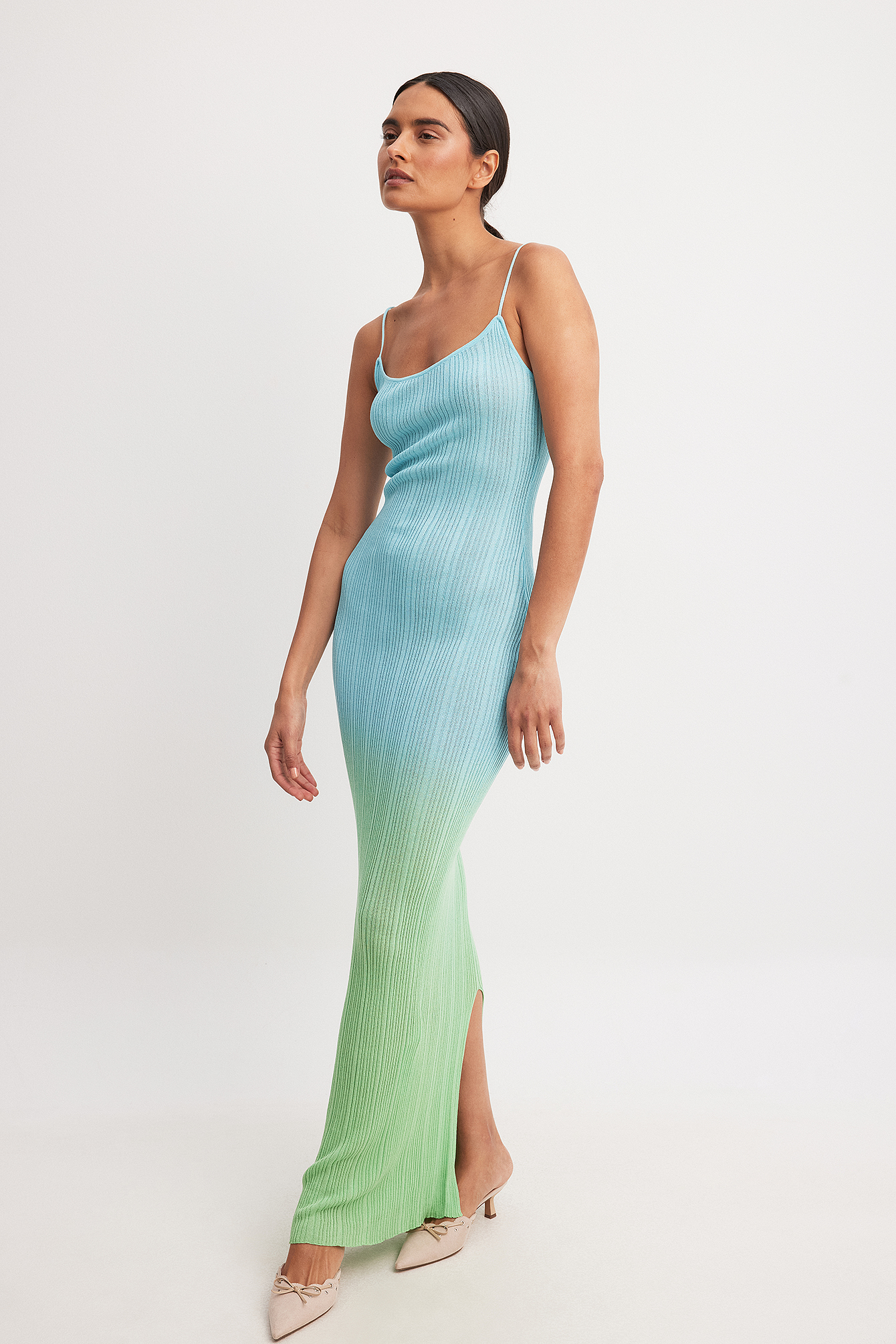 Knitted Ombre Maxi Dress Multicolor | NA-KD Knitted Ombre Maxi Dress Multicolor | NA-KD