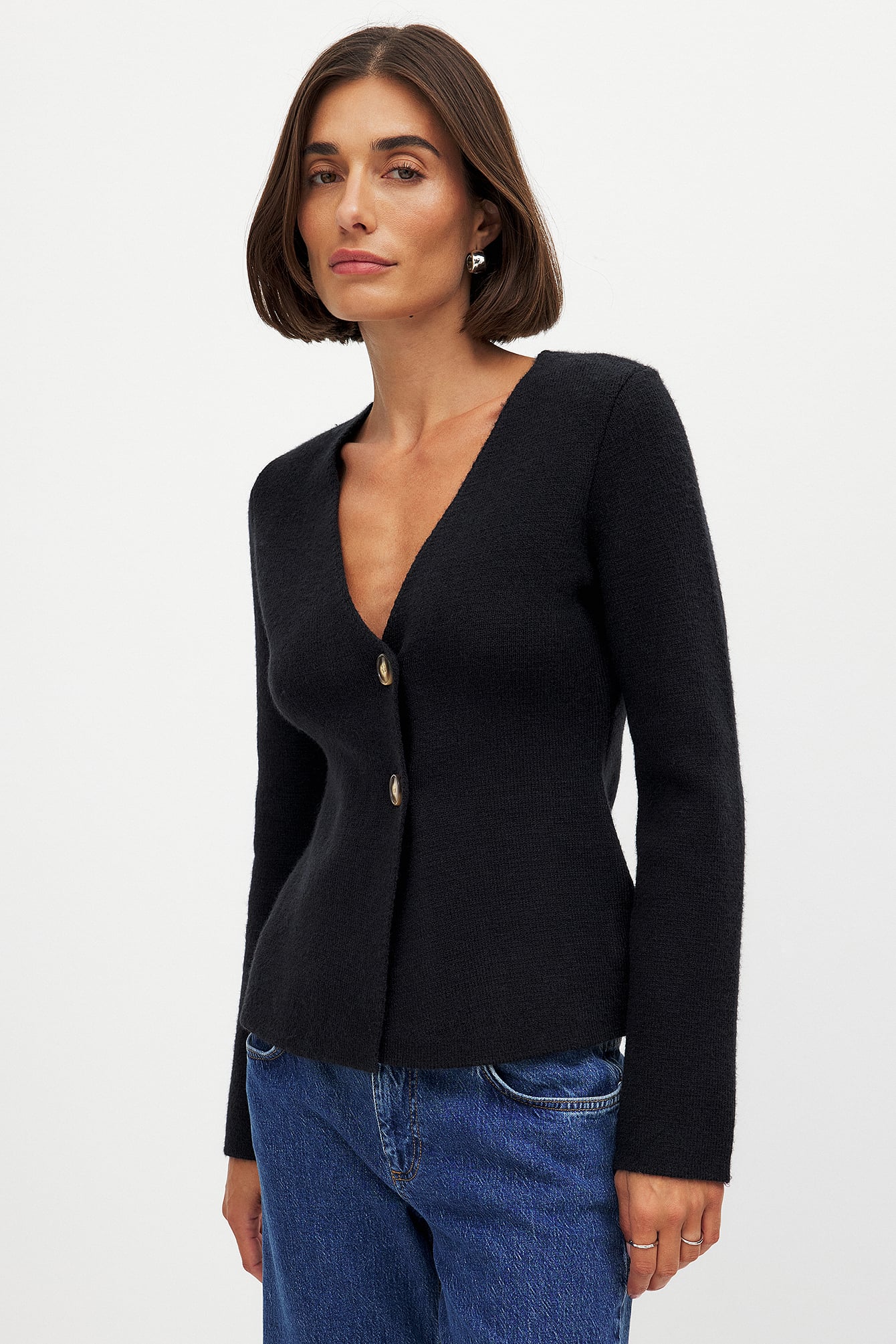 NA-KD MIT OFFENEM RÜCKEN - Maglione - black/nero NA-KD MIT OFFENEM RÜCKEN - Maglione - black/nero