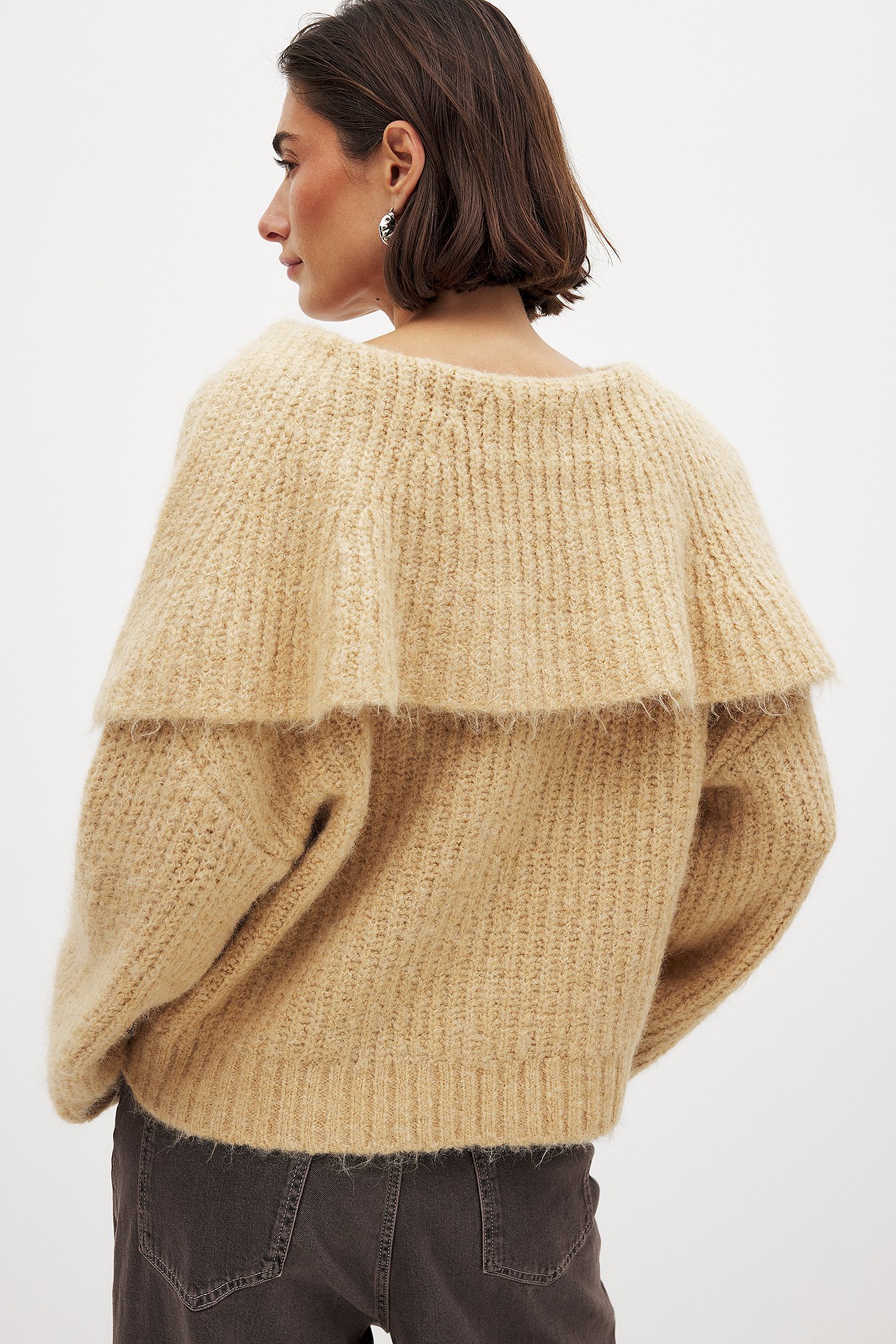 NA-KD Strickpullover in Übergröße - Oversize Pullover - Beige - S (EU 34-36) - NA-KD / NAKD