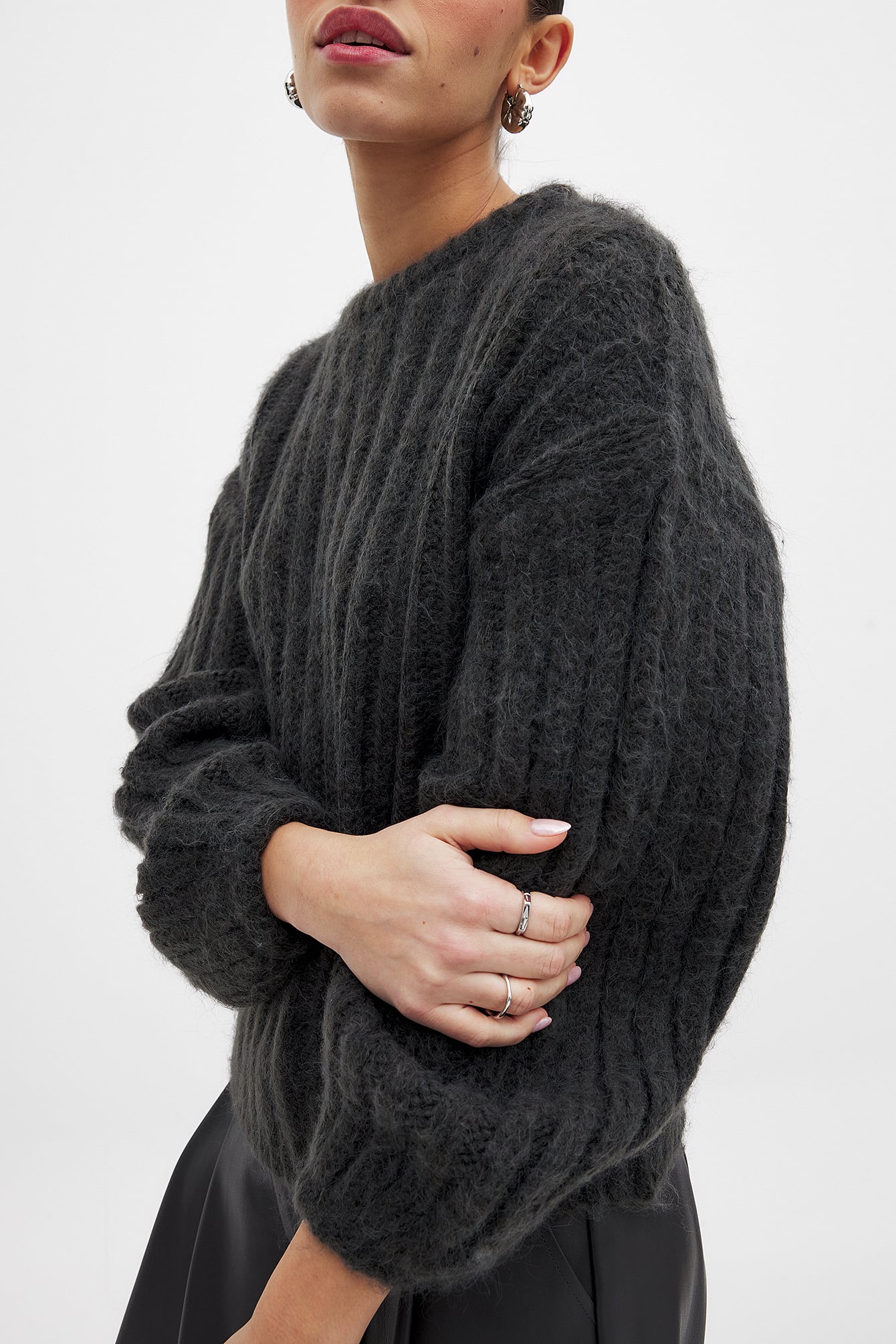 Oversized knitted sweater
