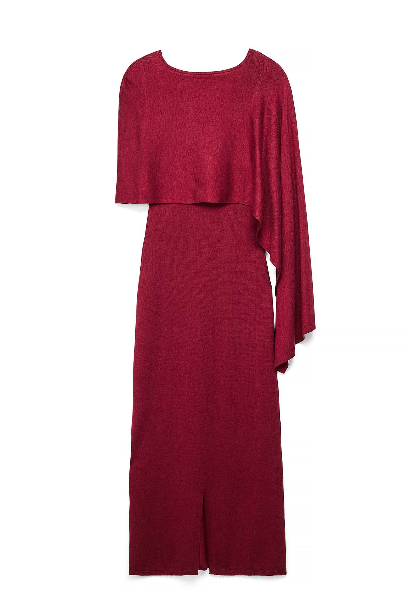 Knitted Midi Dress Burgundy | NA-KD