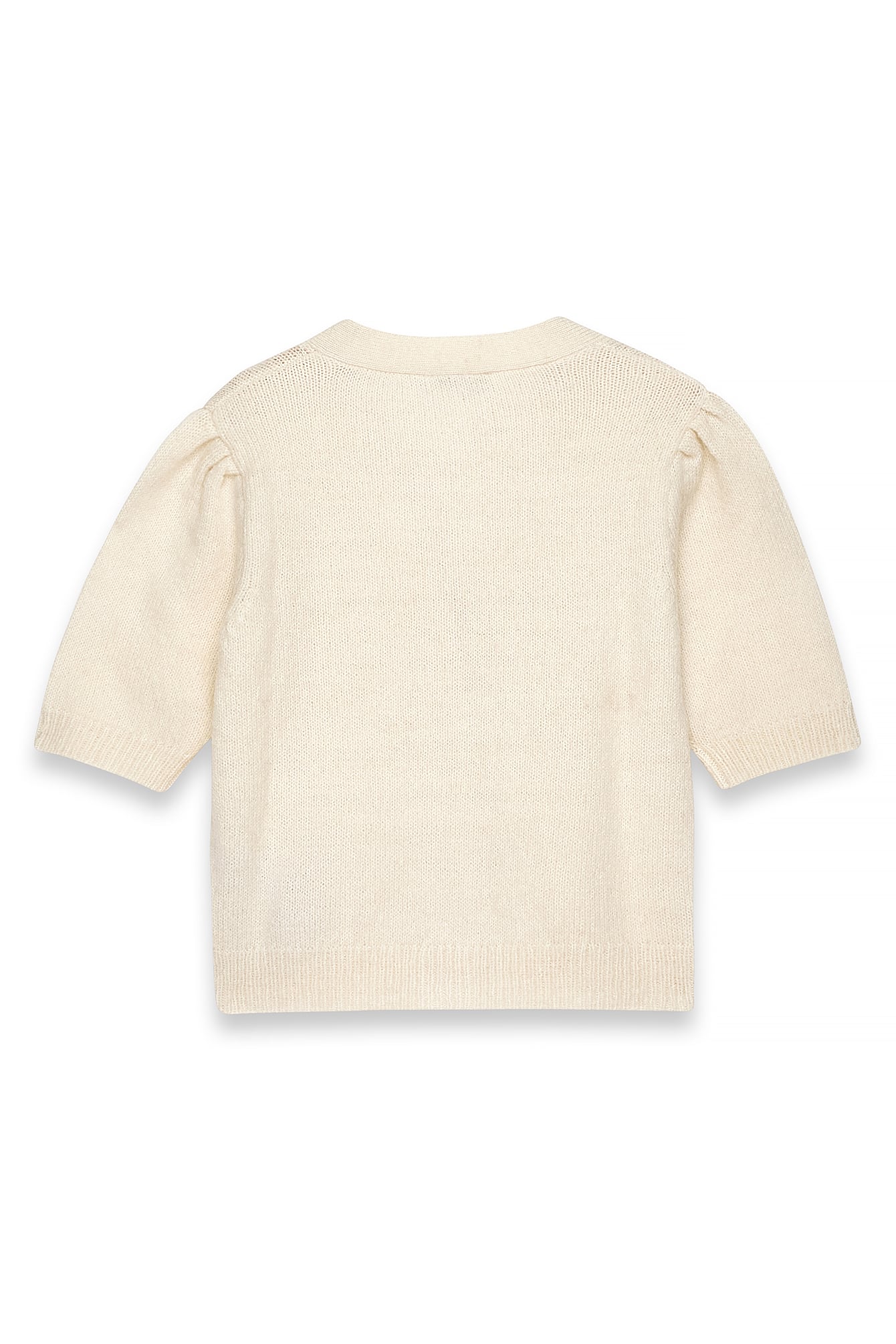 Knitted Scoop Neck Cardigan Offwhite | NA-KD