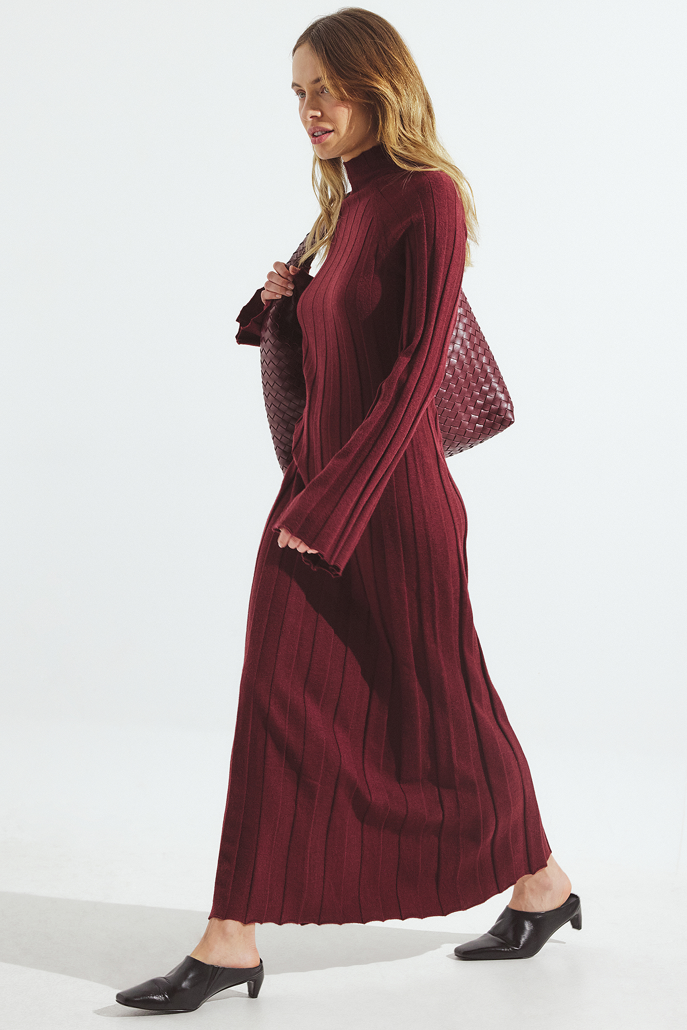fine knitted maxi dress nakd Fine Knitted Maxi Dress Brown