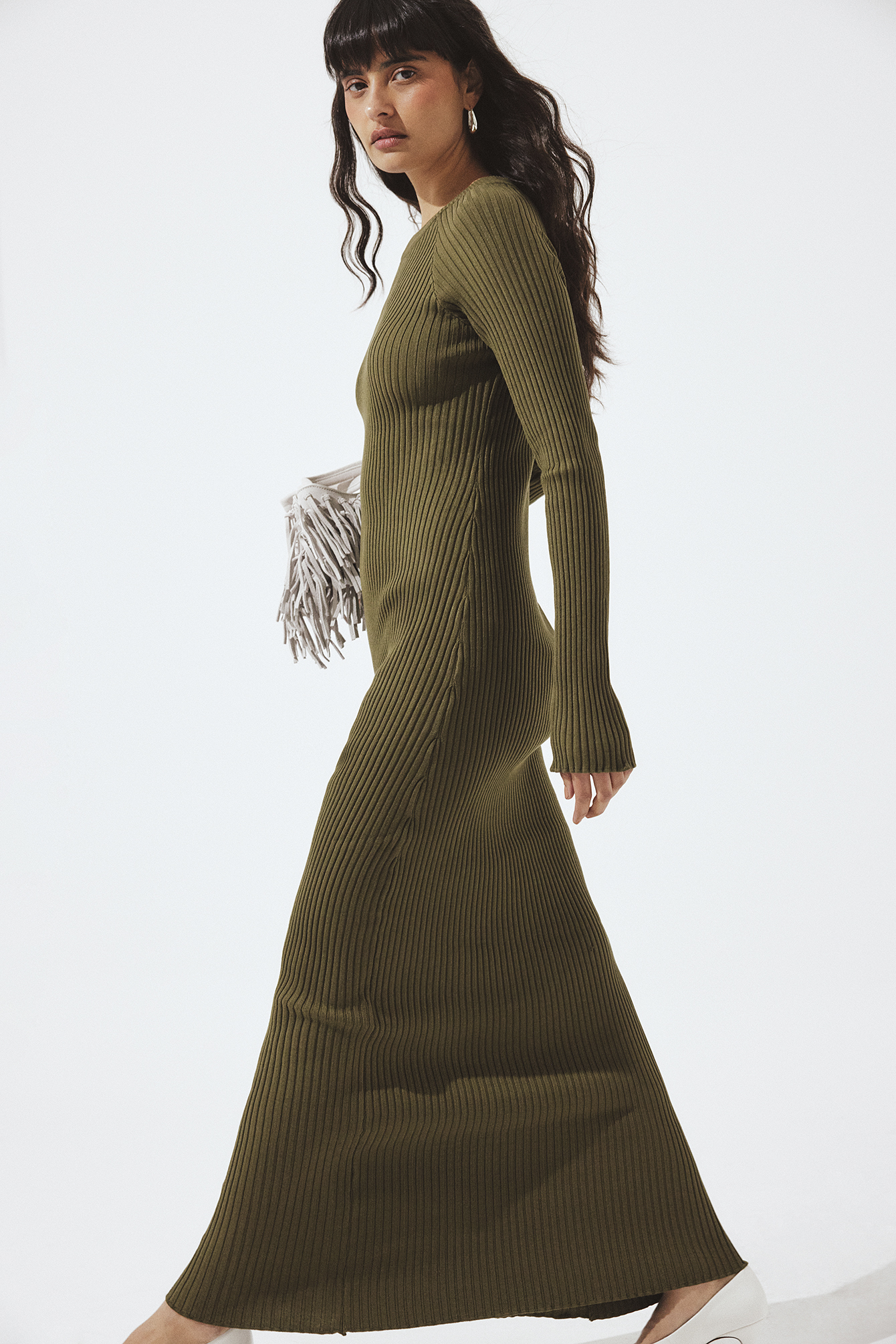 Sweater Wool Jersey Dress NA-KD Knitted Ribbed Maxi Dress Christmas Dresses Green M Sweater Wool Jersey Dress NA-KD Knitted Ribbed Maxi Dress Christmas Dresses Green M