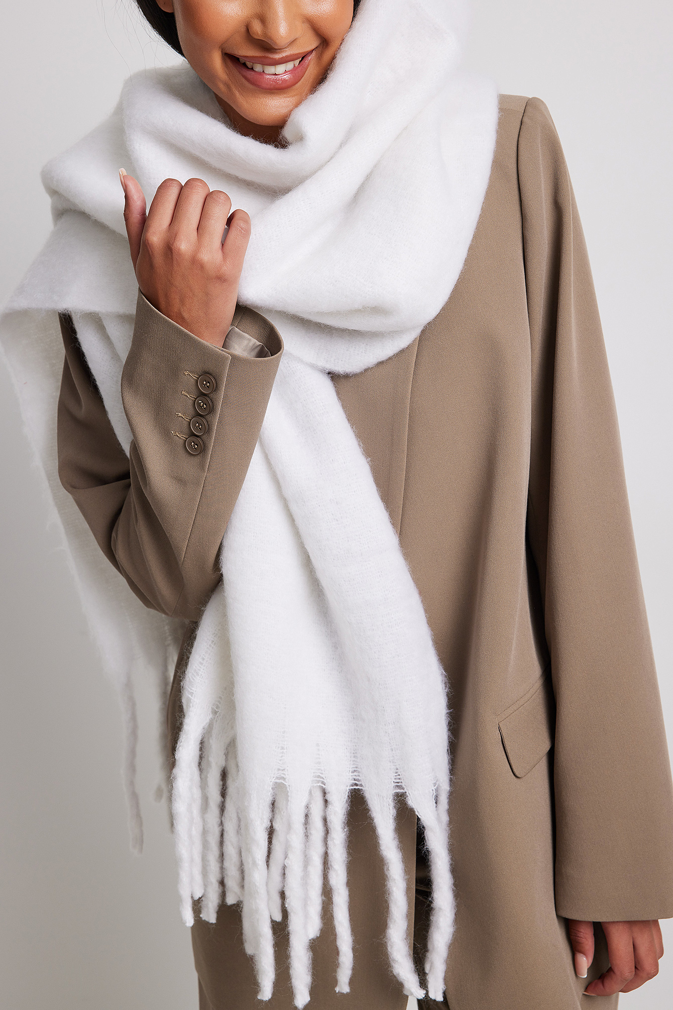 Knitted Scarf Offwhite