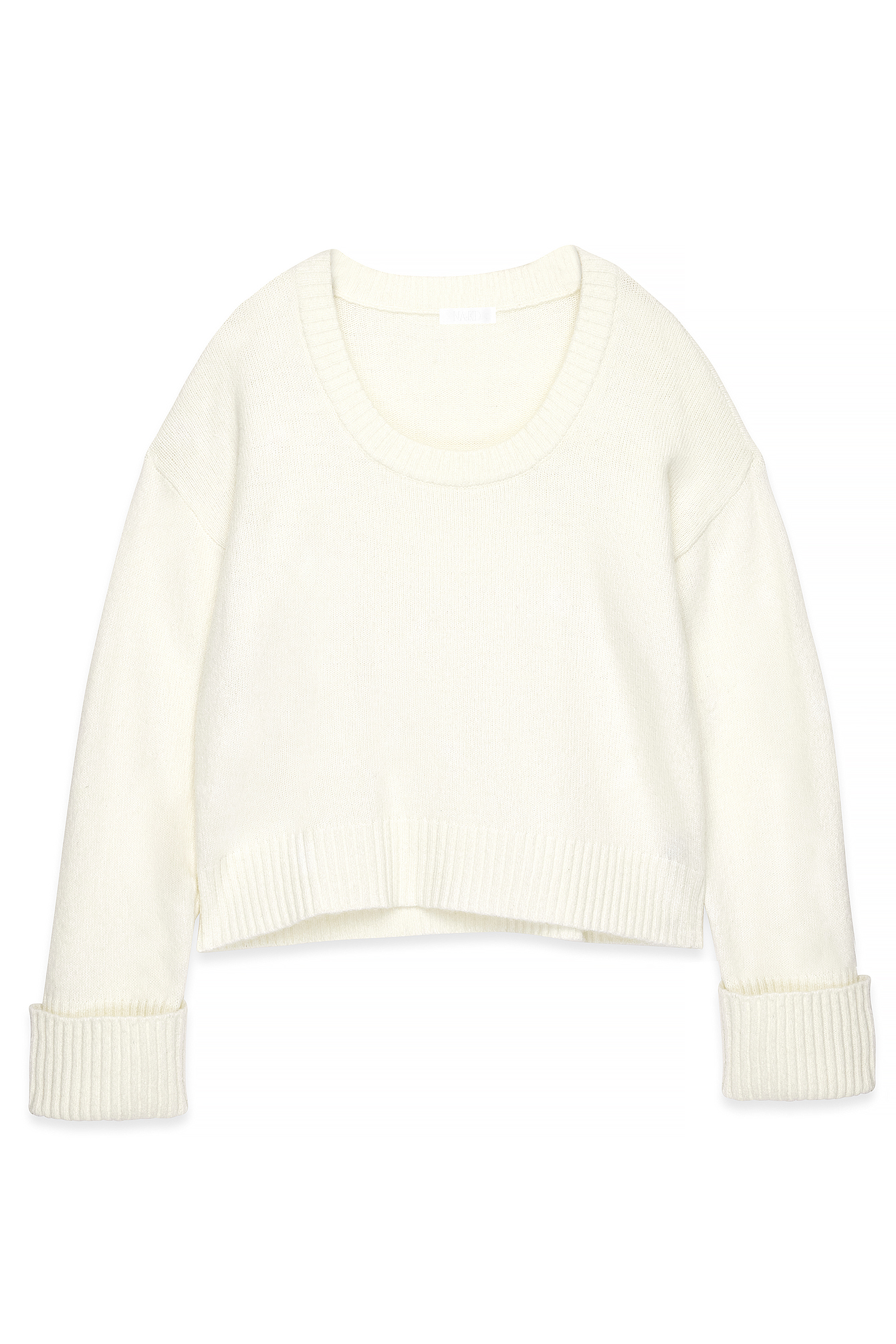 Offwhite Pull en maille de laine à encolure ronde