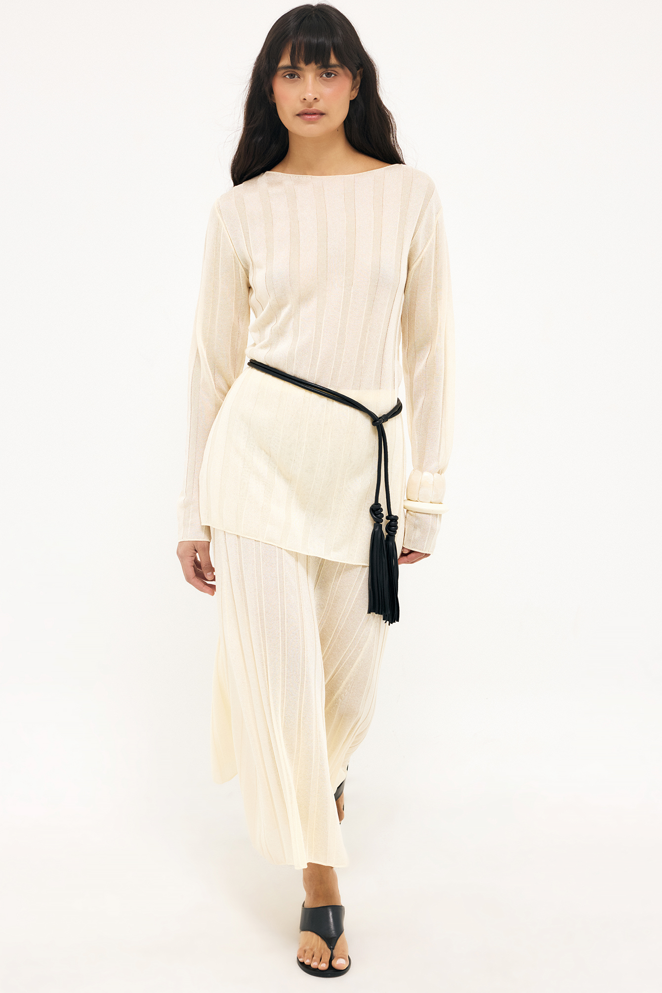 Knitted Sheer Skirt - Knitted Skirts - Beige - XS - NA-KD / NAKD