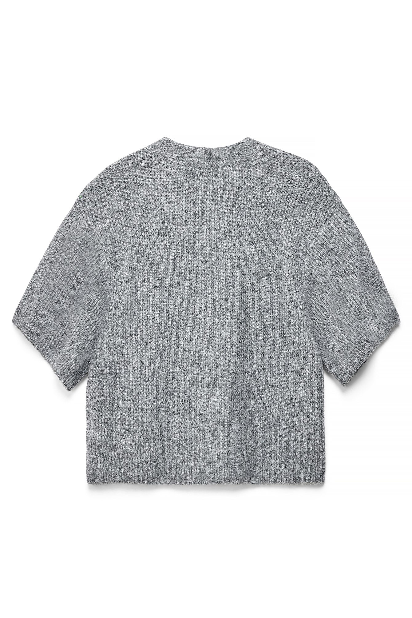 Knitted Short Sleeve Sweater Grey | NA-KD