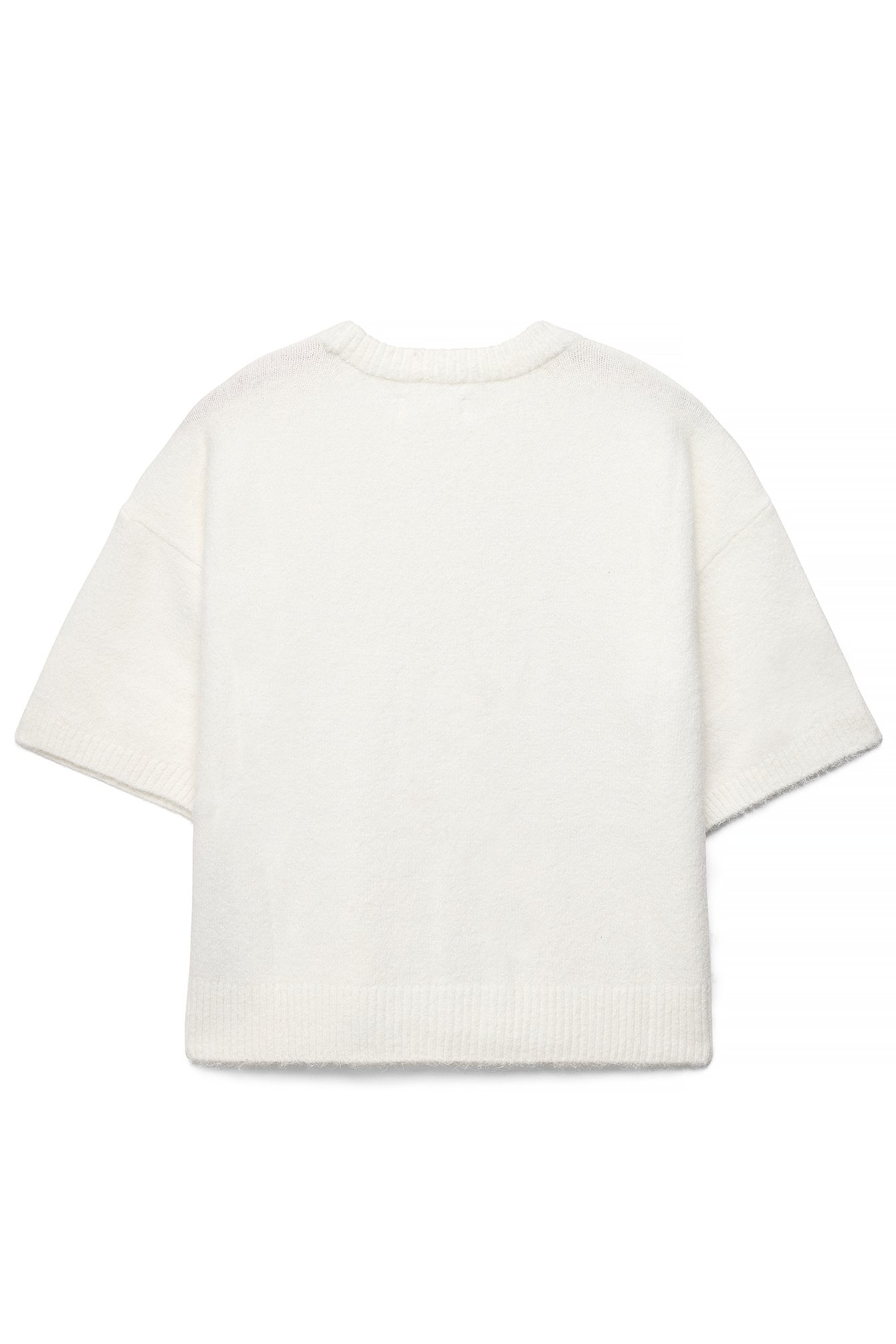 Structured Knitted Sweater Offwhite | NA-KD