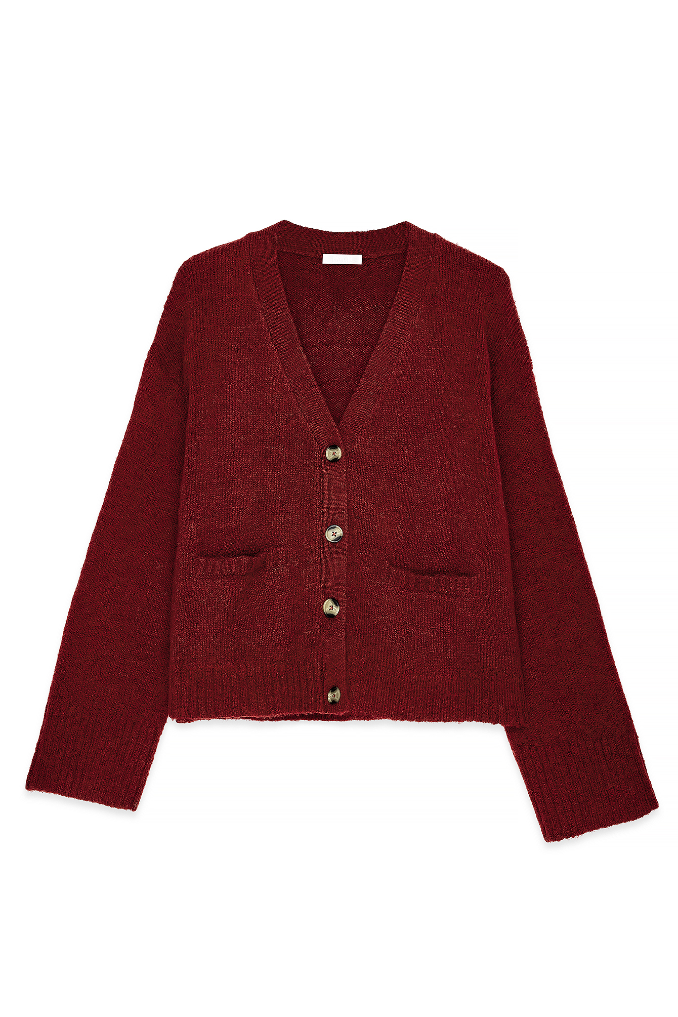 Knitted Scarf Detail Cardigan Offwhite | NA-KD