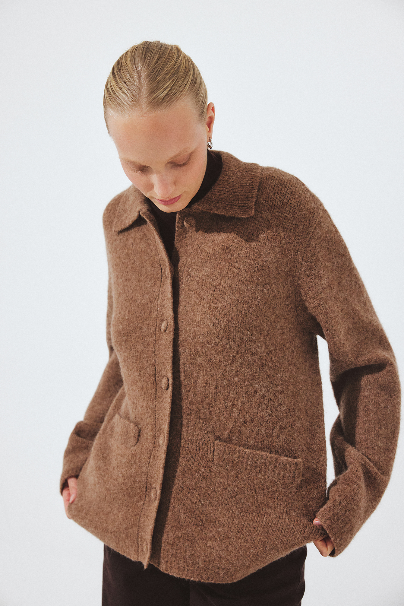 NA-KD Strickjacke aus Wollmischung - Cardigans - Braun - M (EU 38-40) - NA-KD / NAKD
