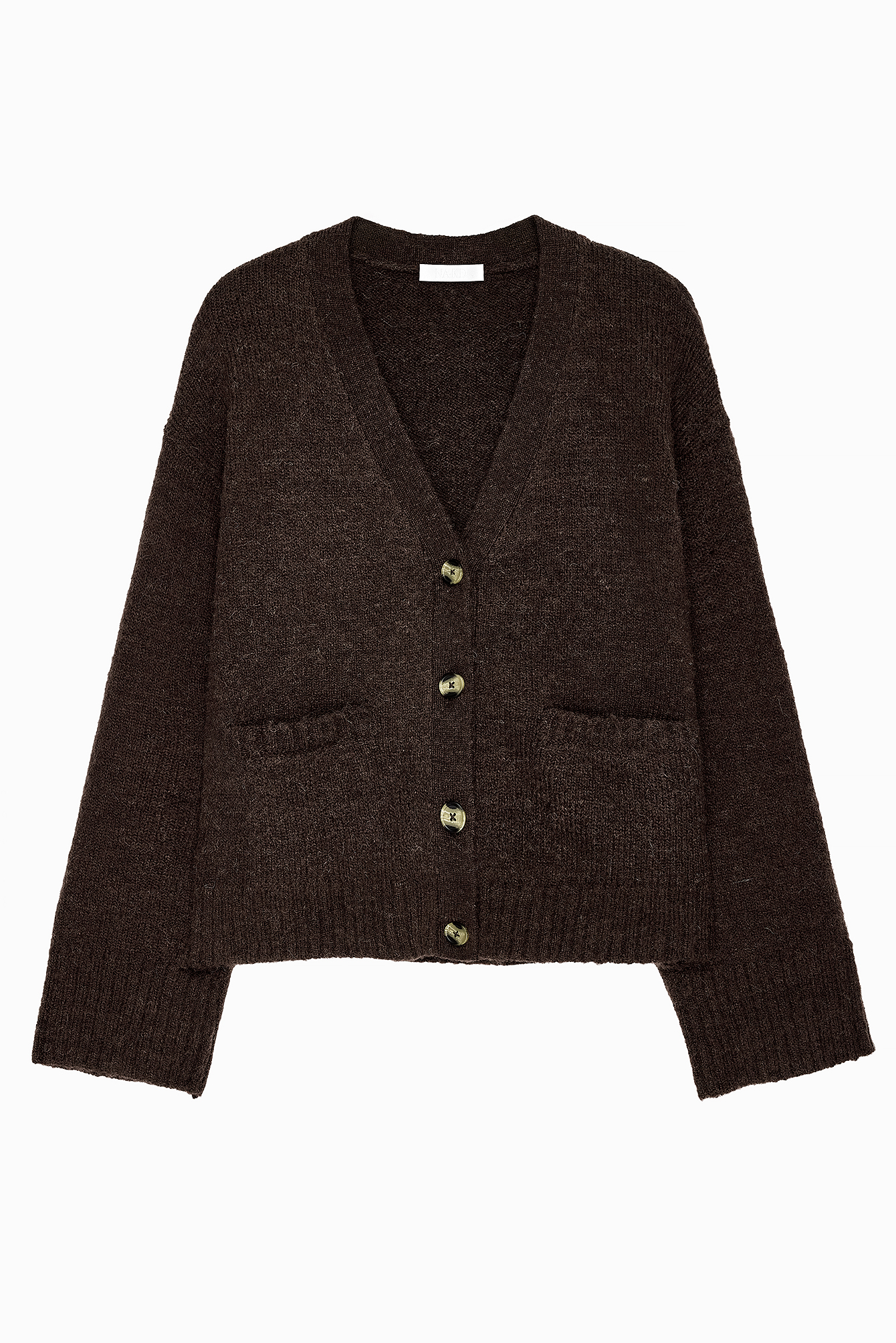 Knitted Scarf Detail Cardigan Offwhite | NA-KD