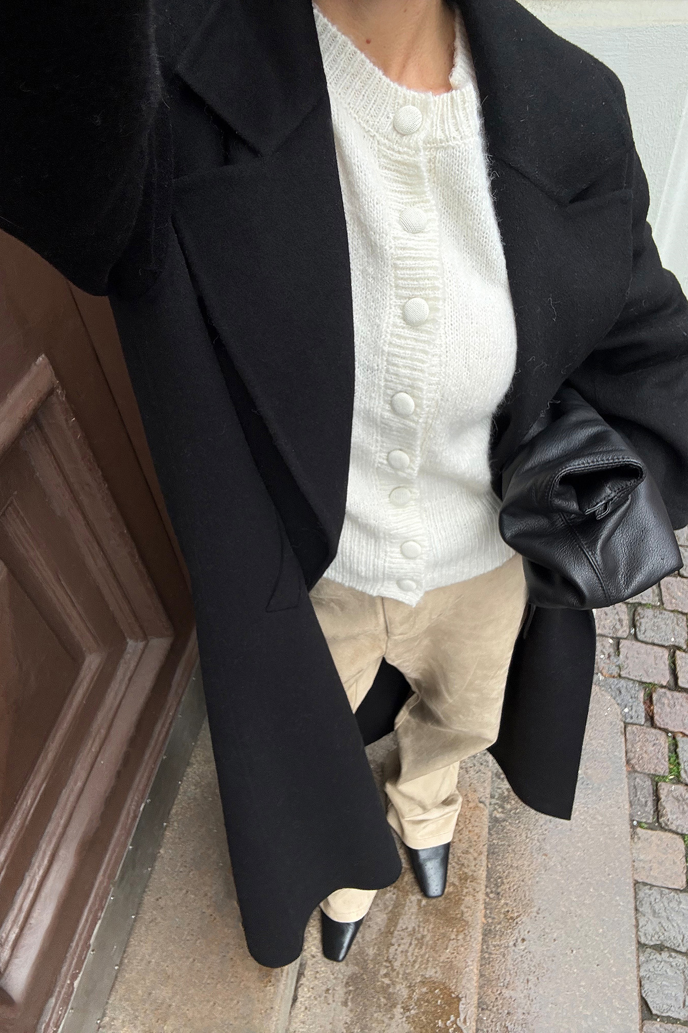 Knitted Wool Blend Cardigan Offwhite | NA-KD