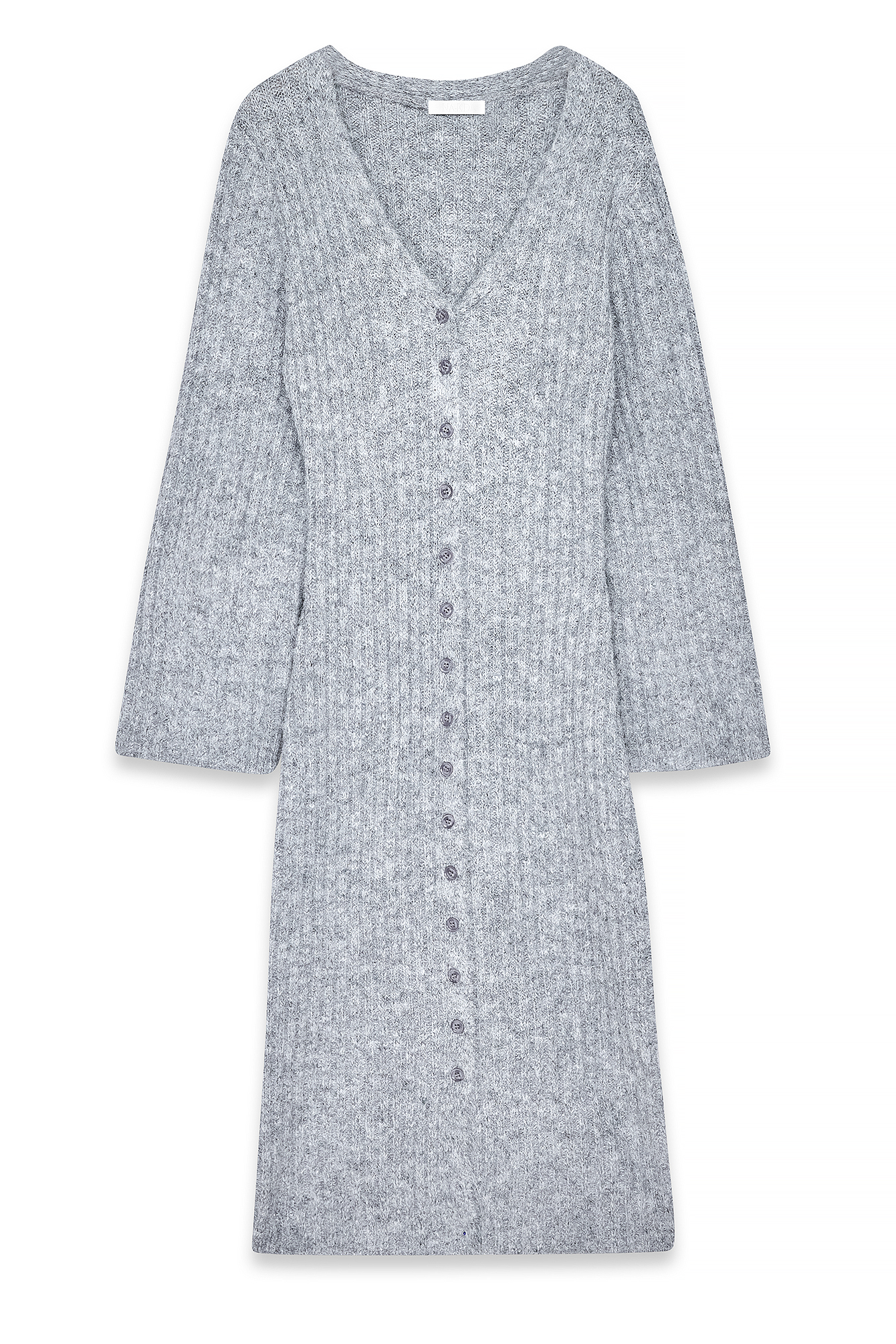 Knitted Wool Blend Turtleneck Maxi Dress Brown | NA-KD