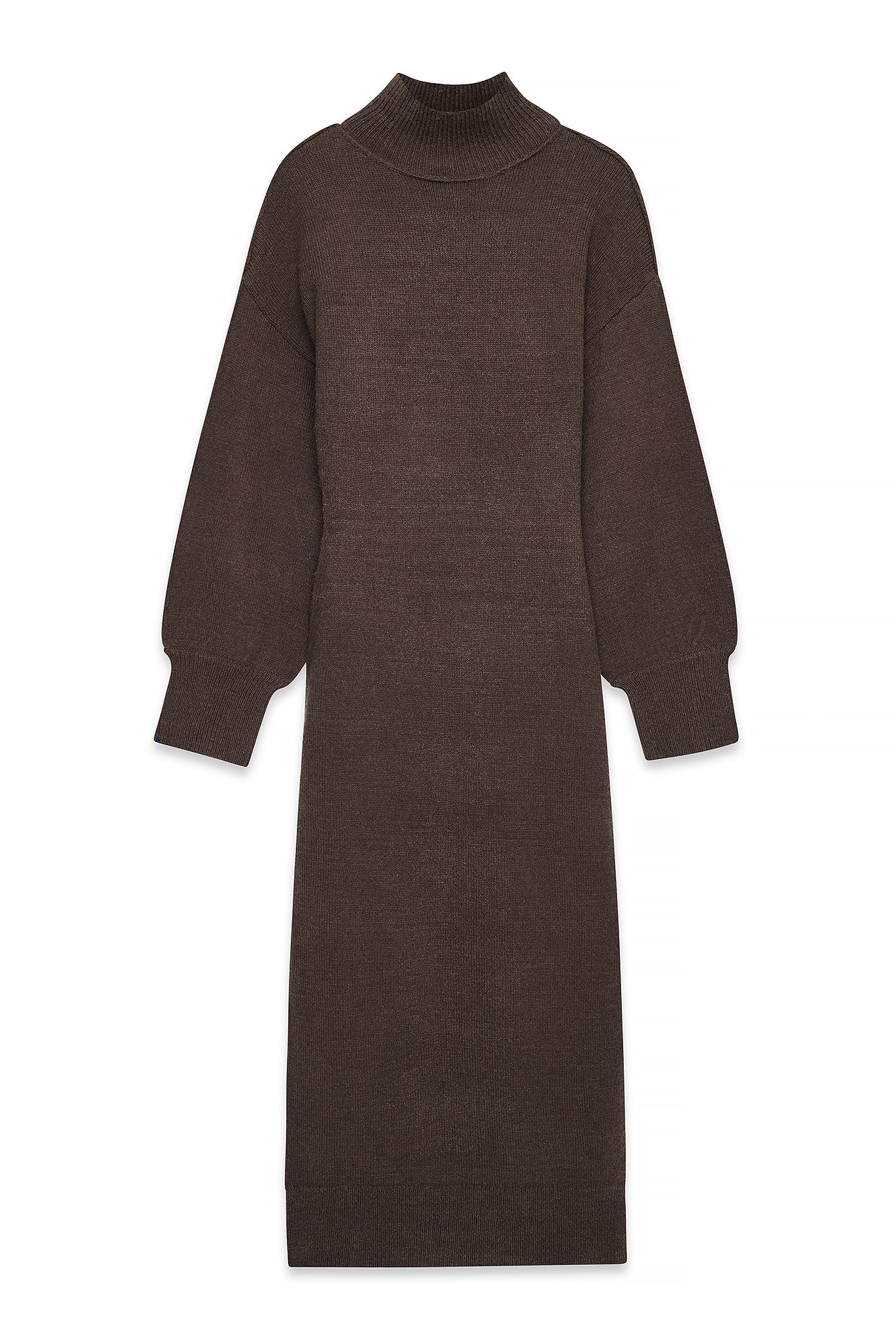 Knitted Sculptural Mini Dress Brown | NA-KD