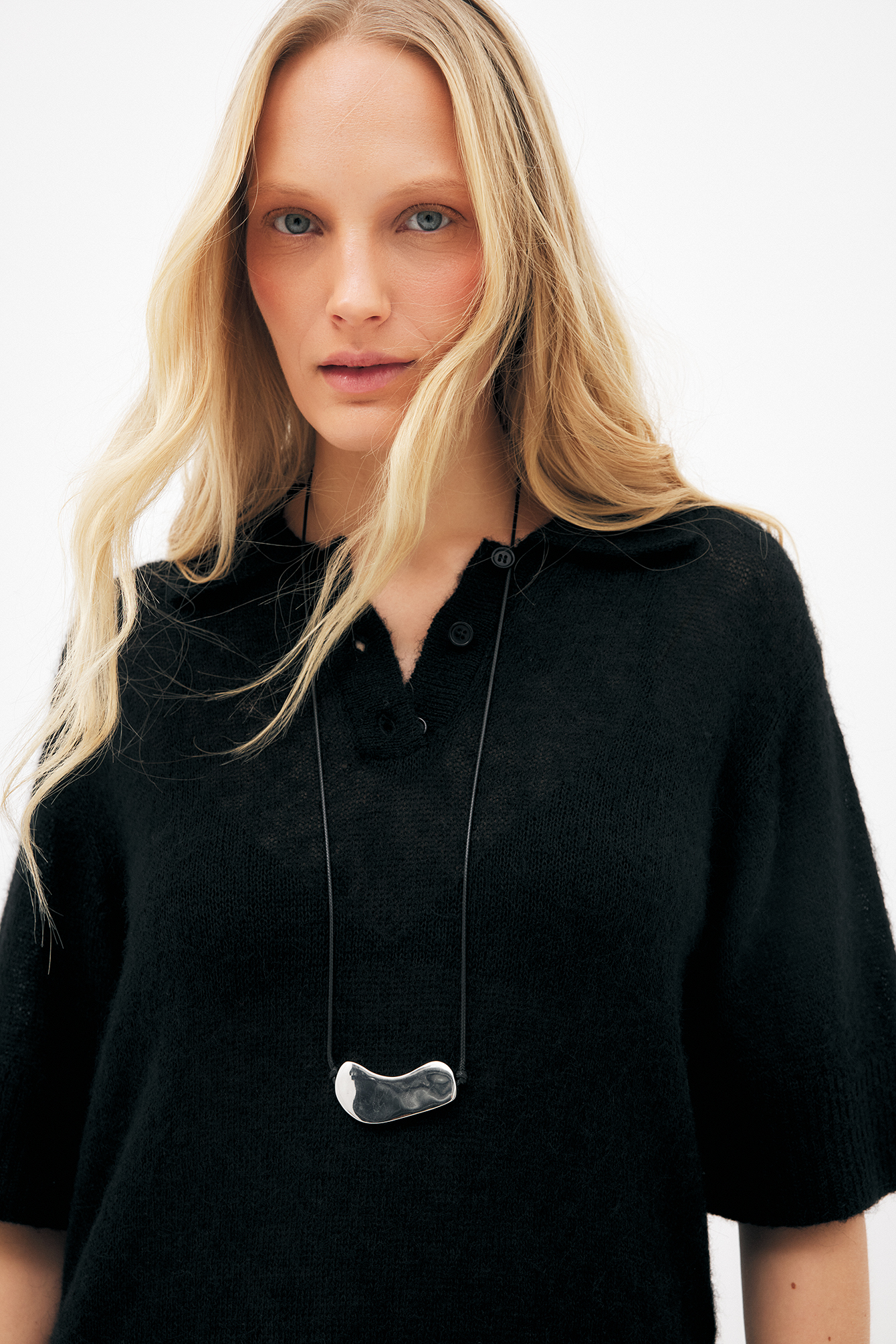 Gebreide top van wolmix met korte mouwen - Gebreide Tops - Zwart - XS - NA-KD / NAKD