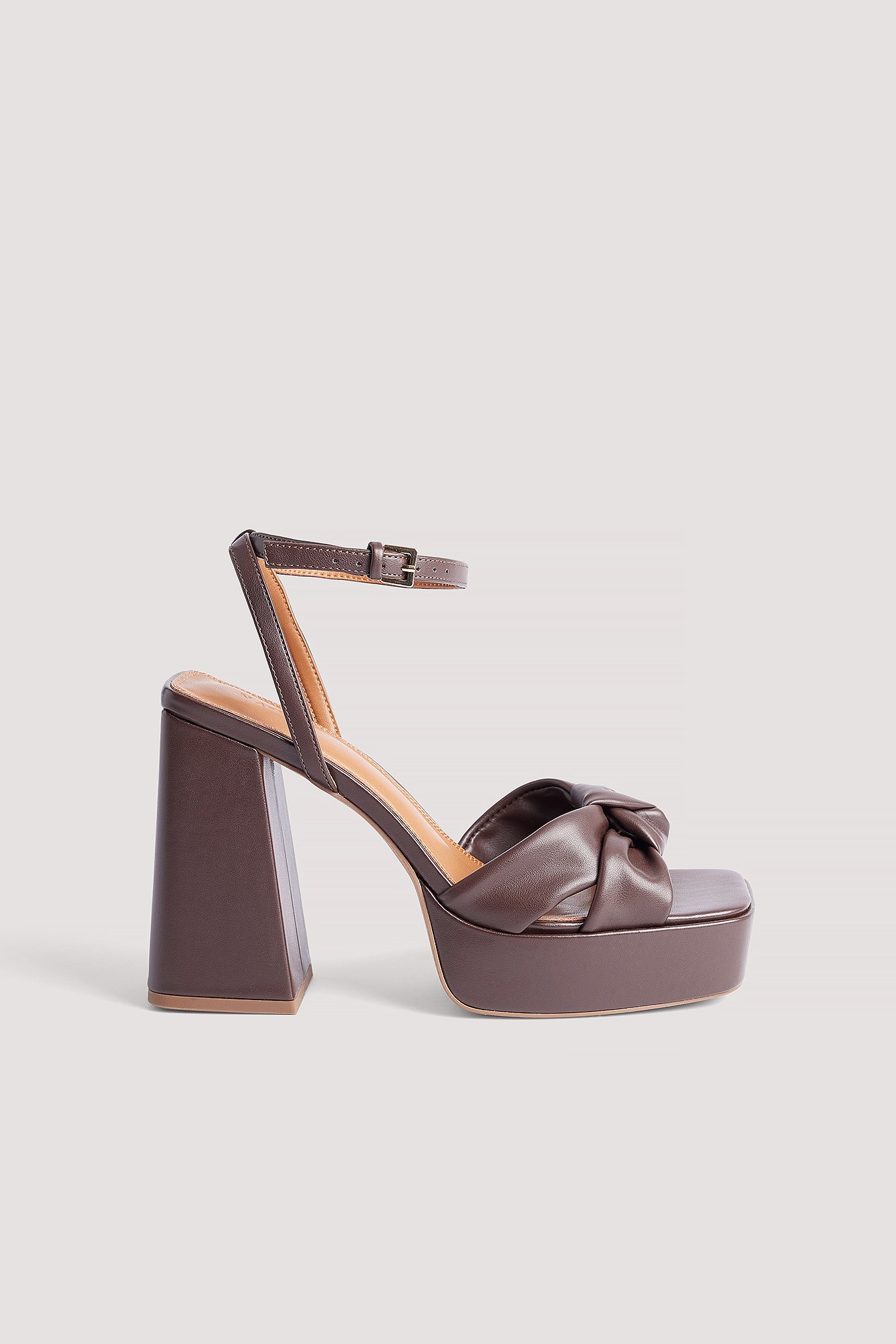 Knotted Plateau High Heels Brown | NA-KD