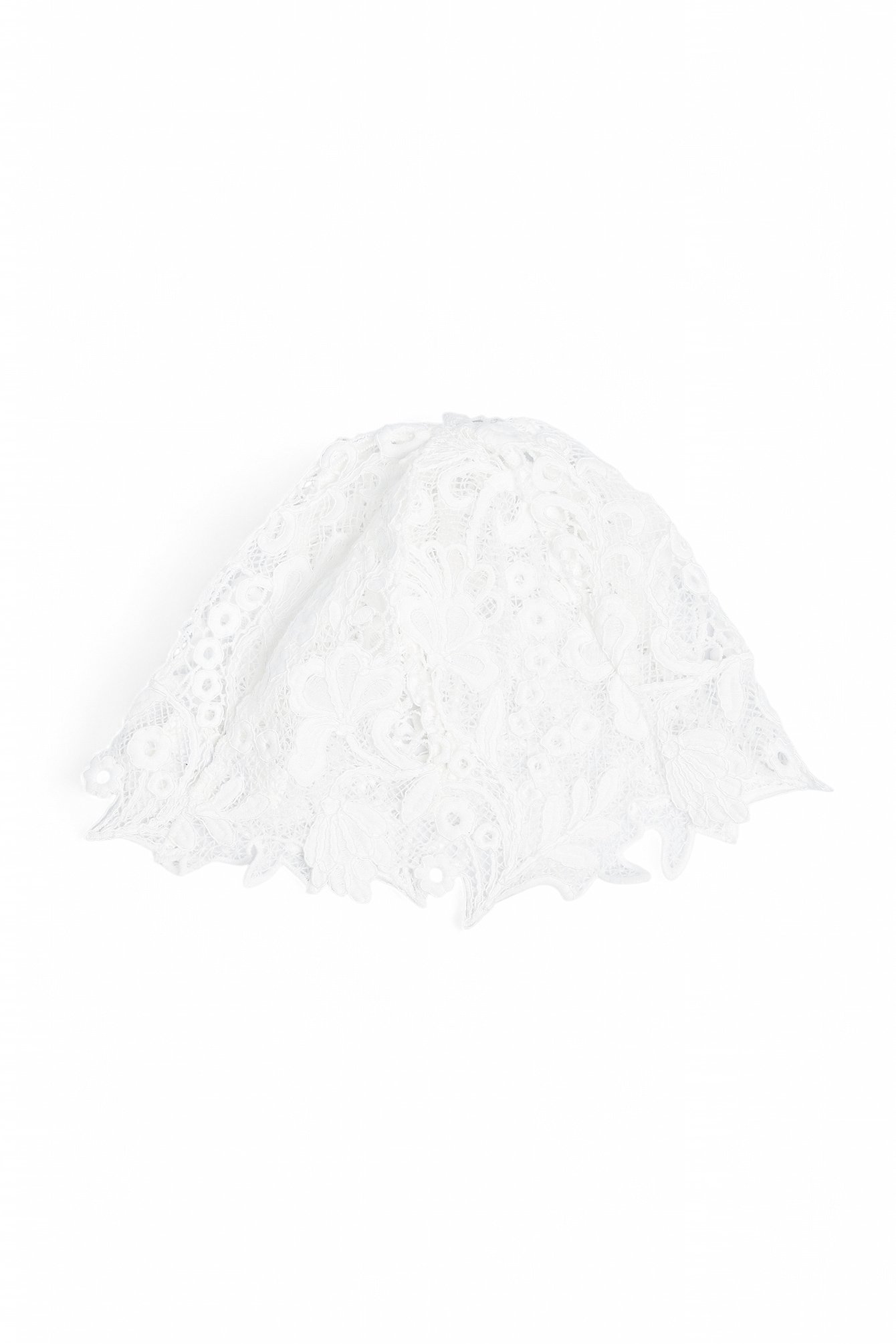 White Lace Detail Bonnet