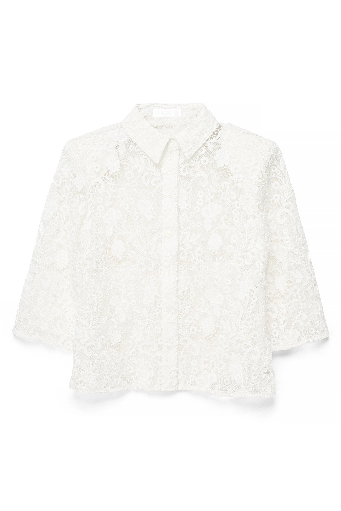 White Lace Detail Top