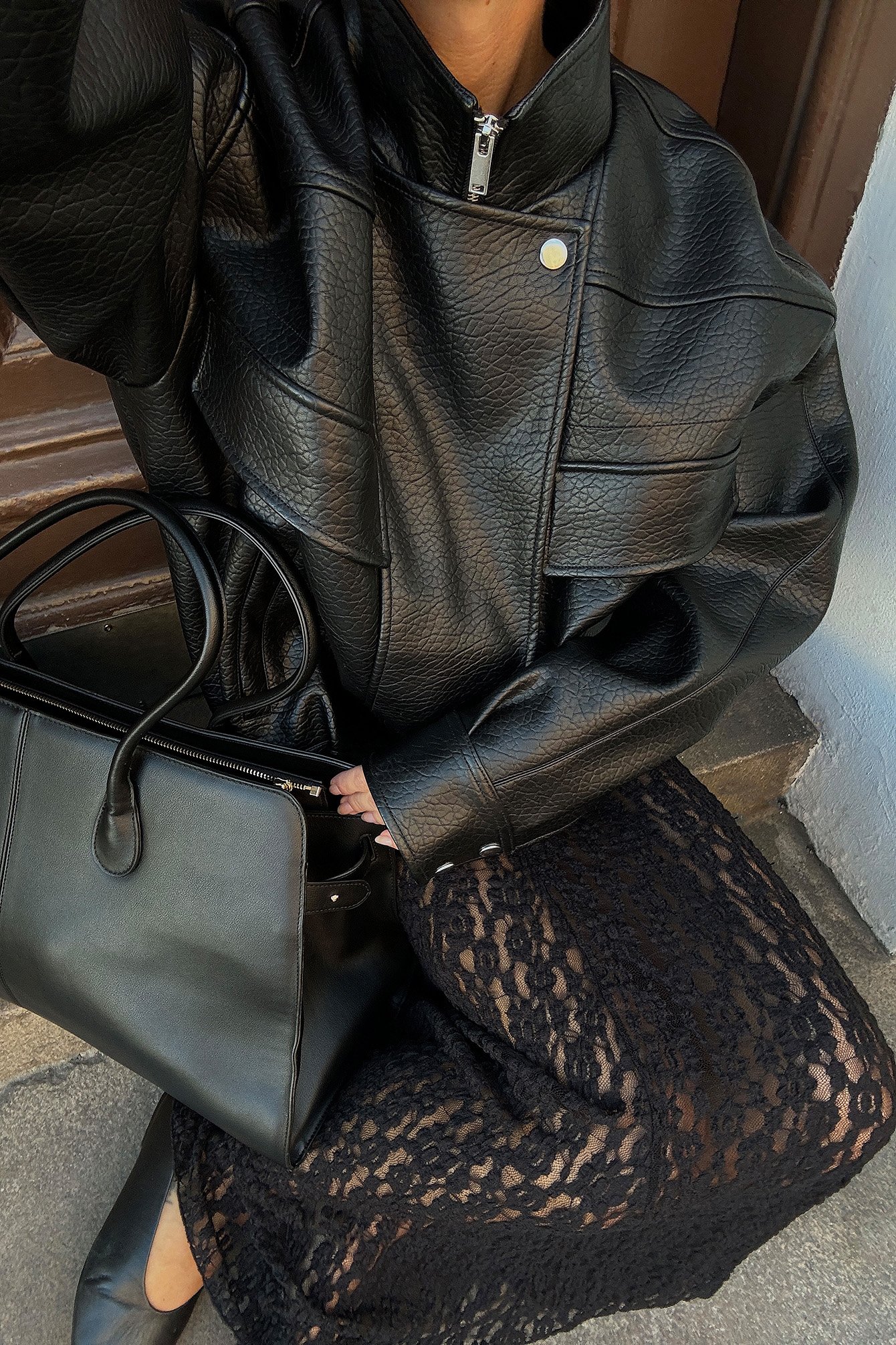 NA-KD Lace Flowy Maxi Skirt - Maxi Skirts - Black - S (EU 34-36) - NA-KD / NAKD