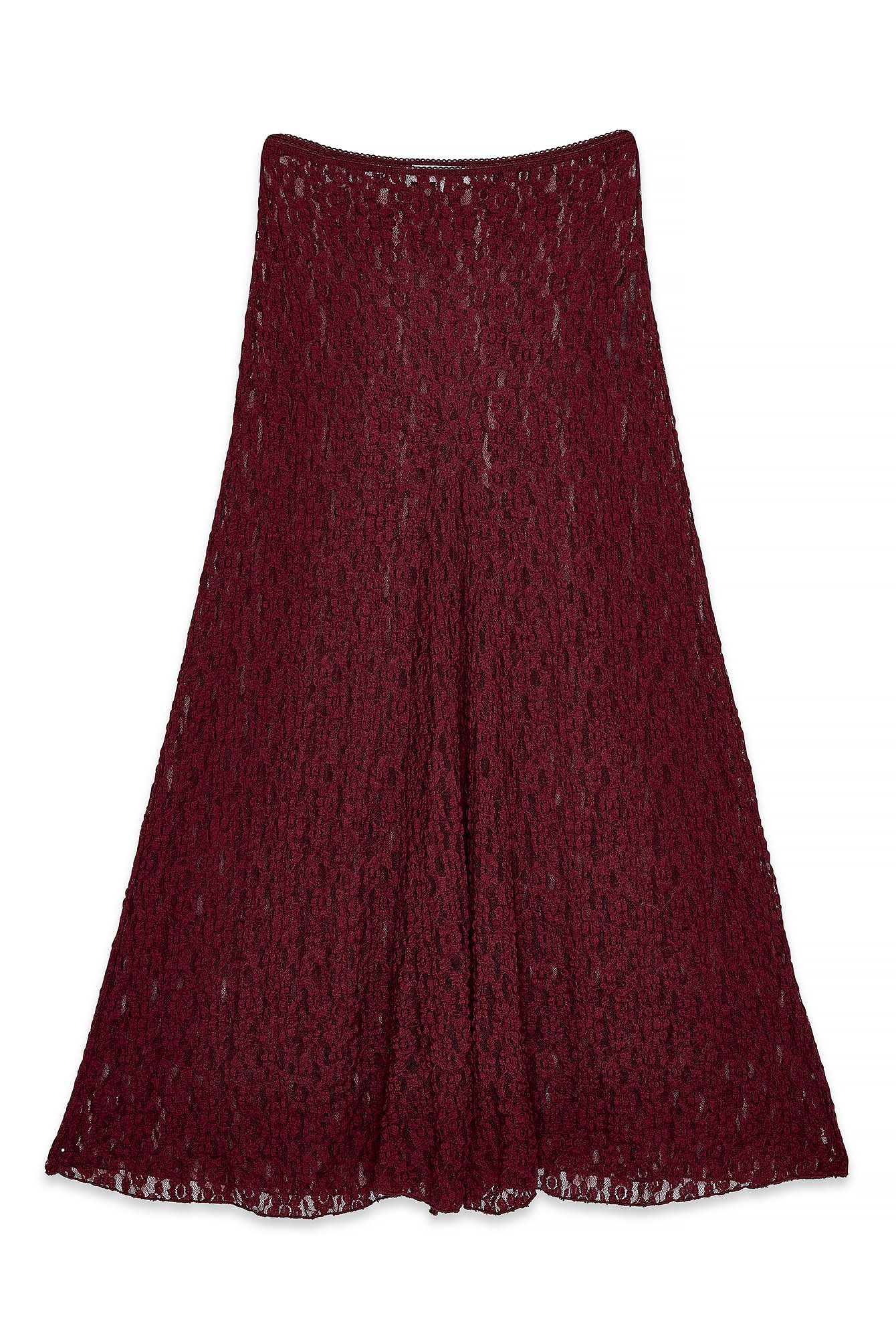 Red Jupe longue fluide en dentelle