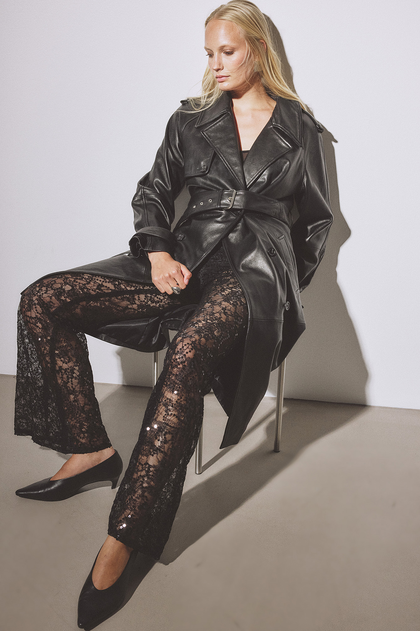 Sequin Lace Trousers