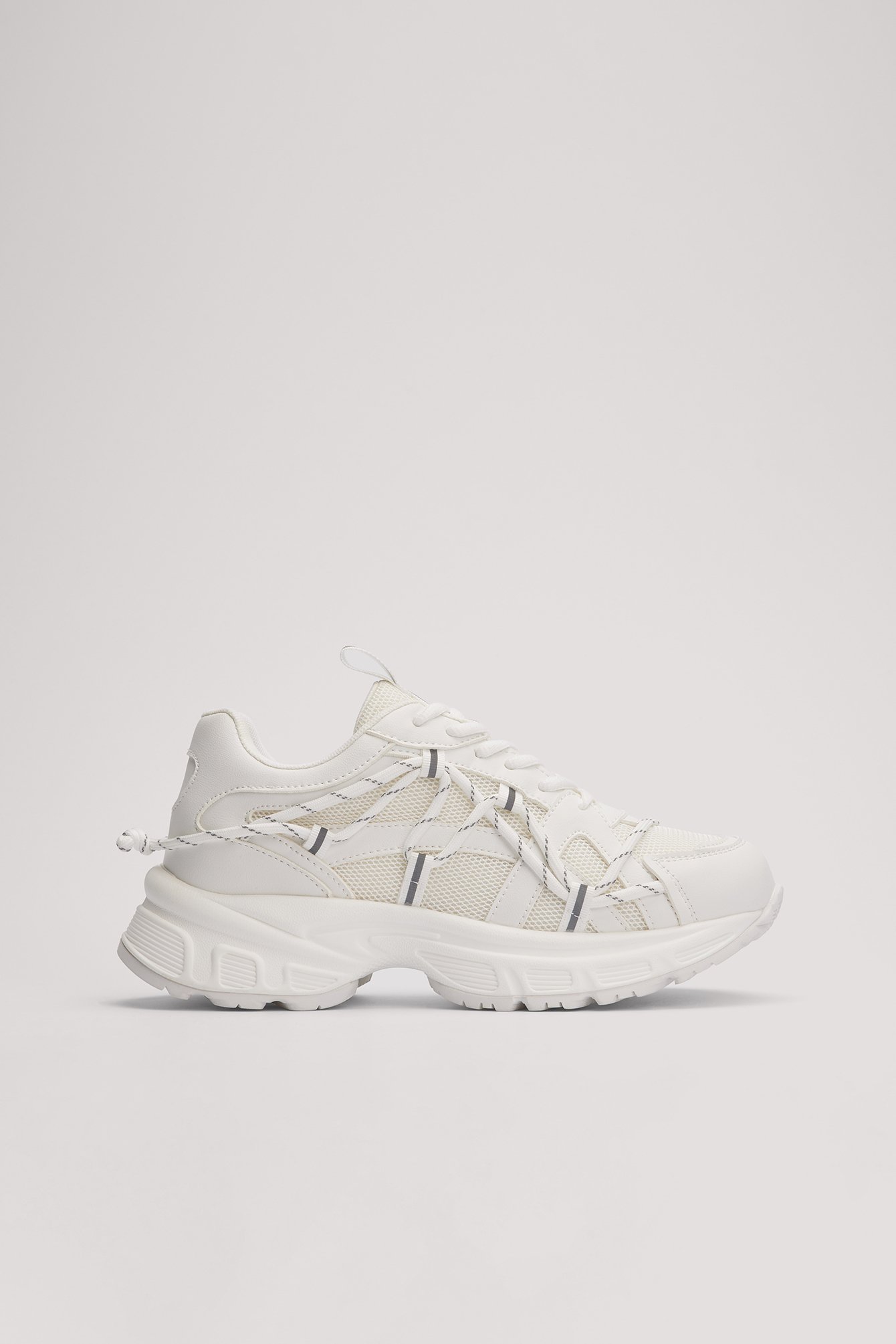 NA-KD Shoes Sneakers med snörningsdetalj - White