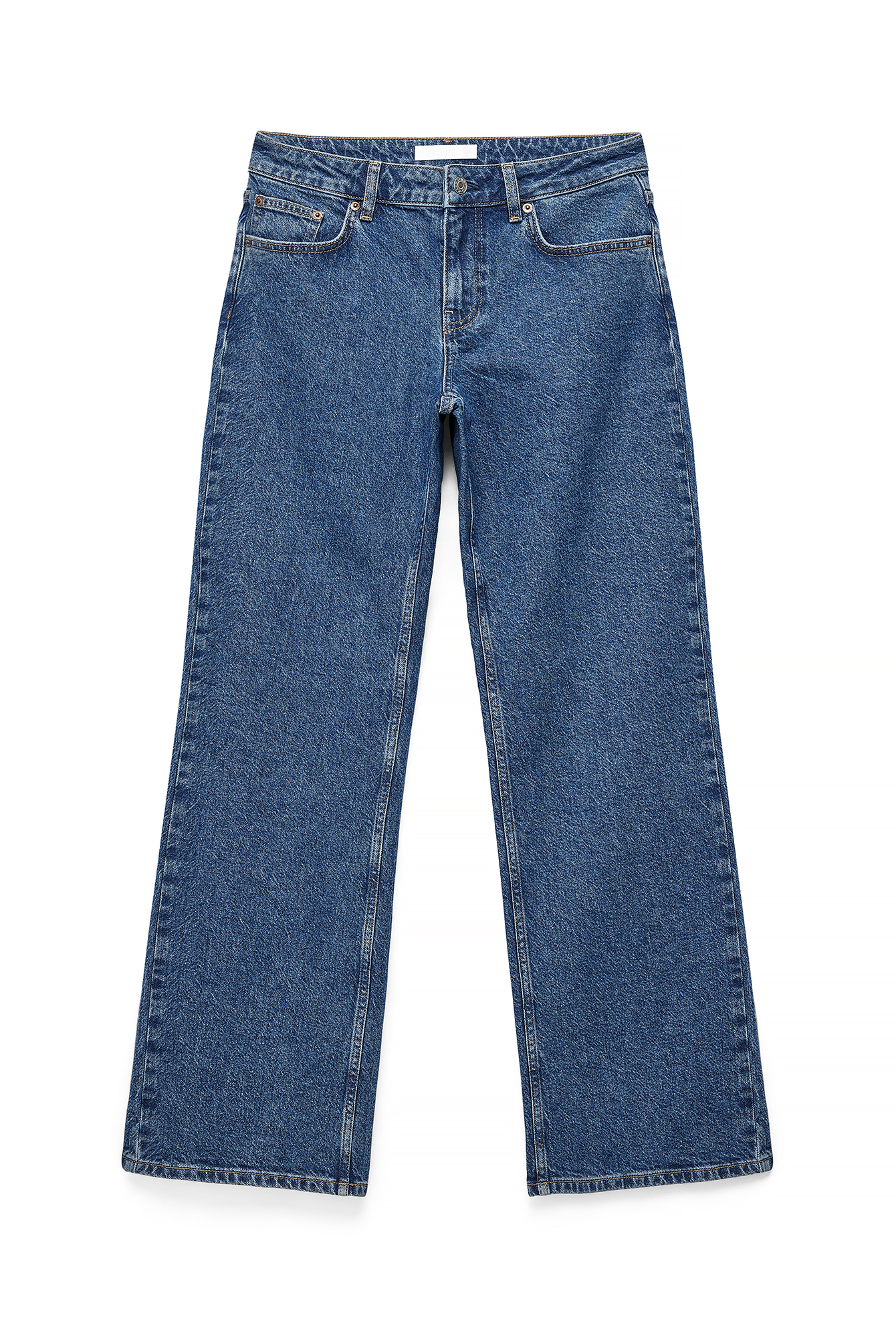 Mid Blue Lane Low Waist Jeans