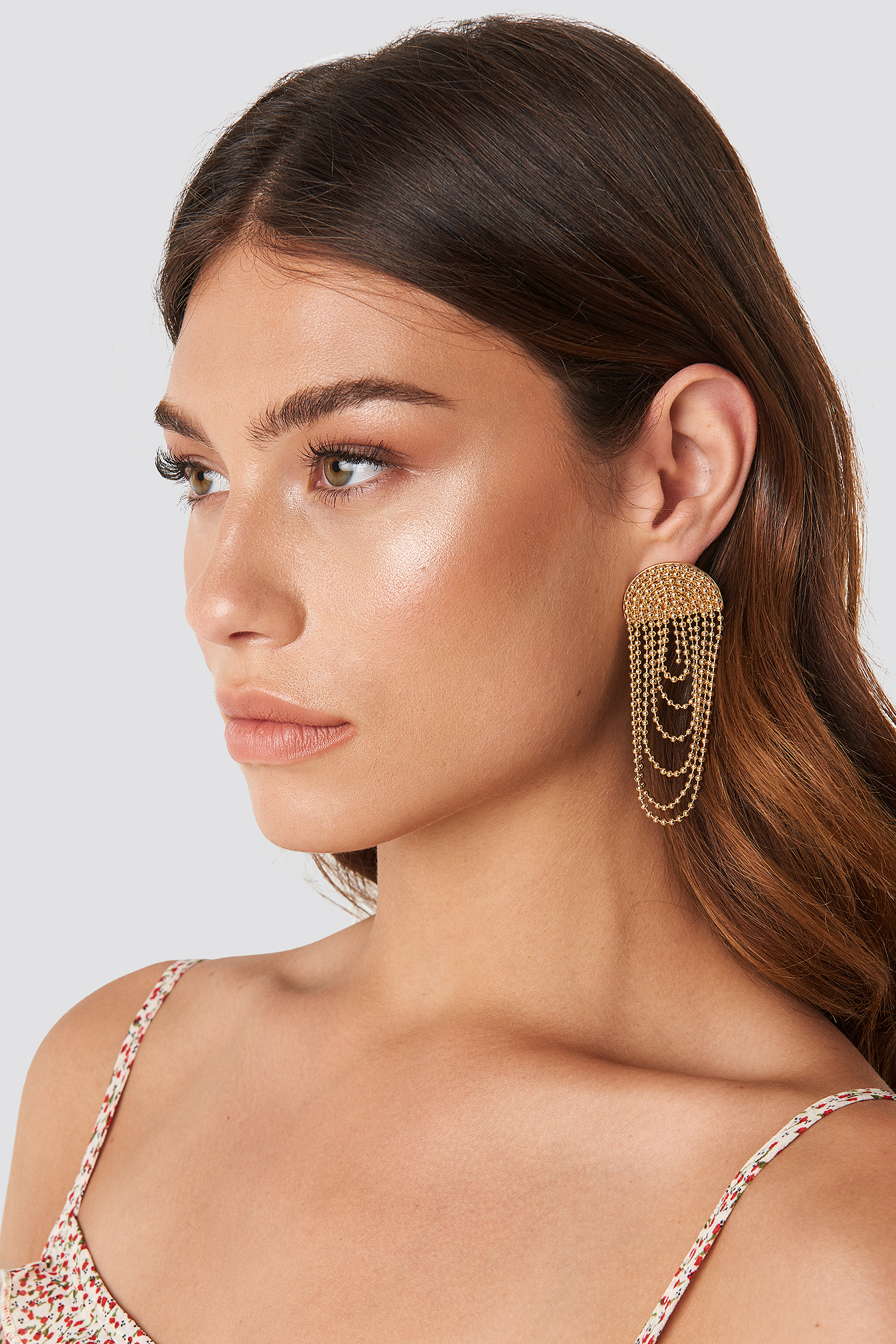 Layered Chain Earrings Gold