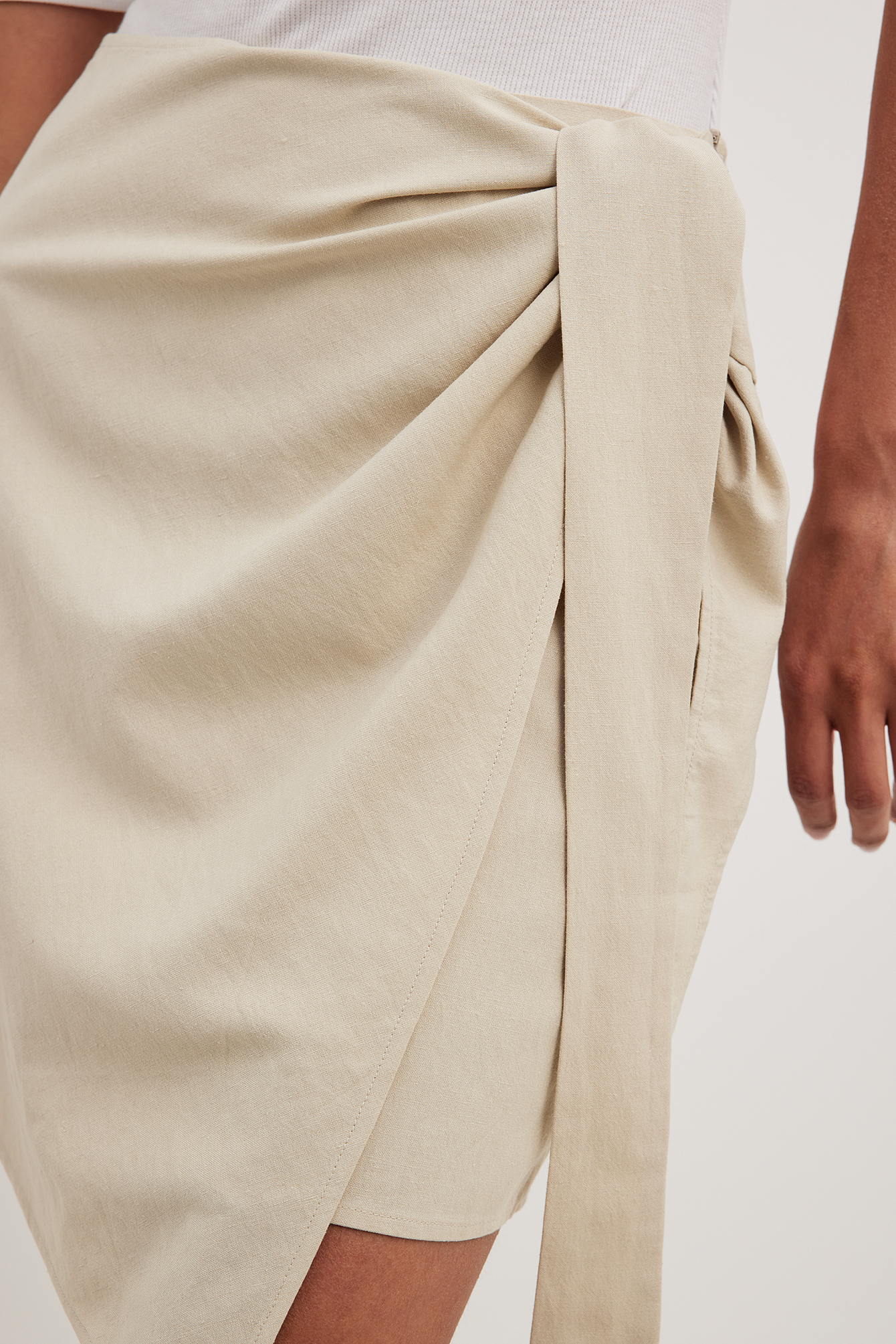 Inddus Beige Solid Micro Fiber Slimming Skirt Shapewear - Inddus