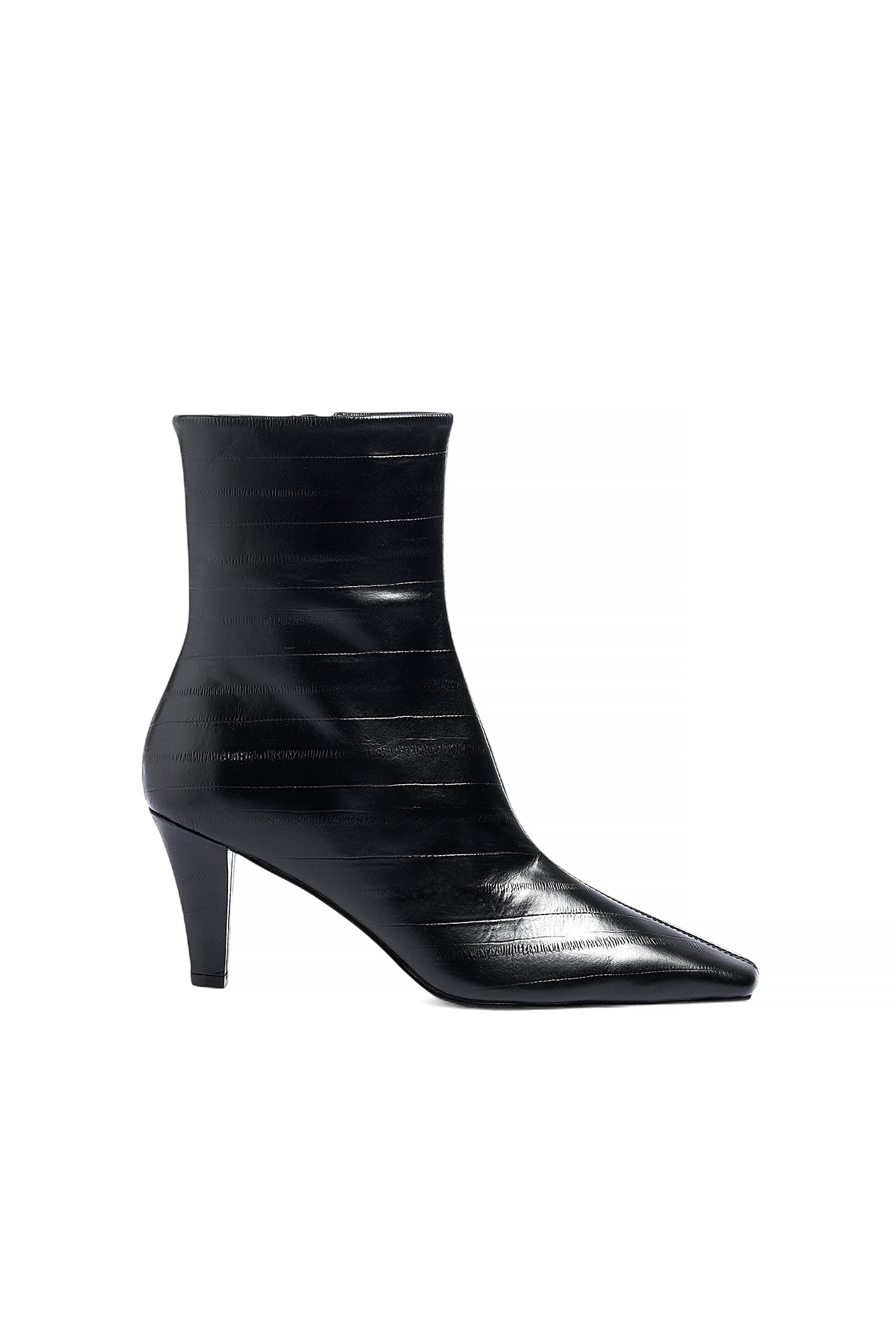 Black Leather Ankle Boots