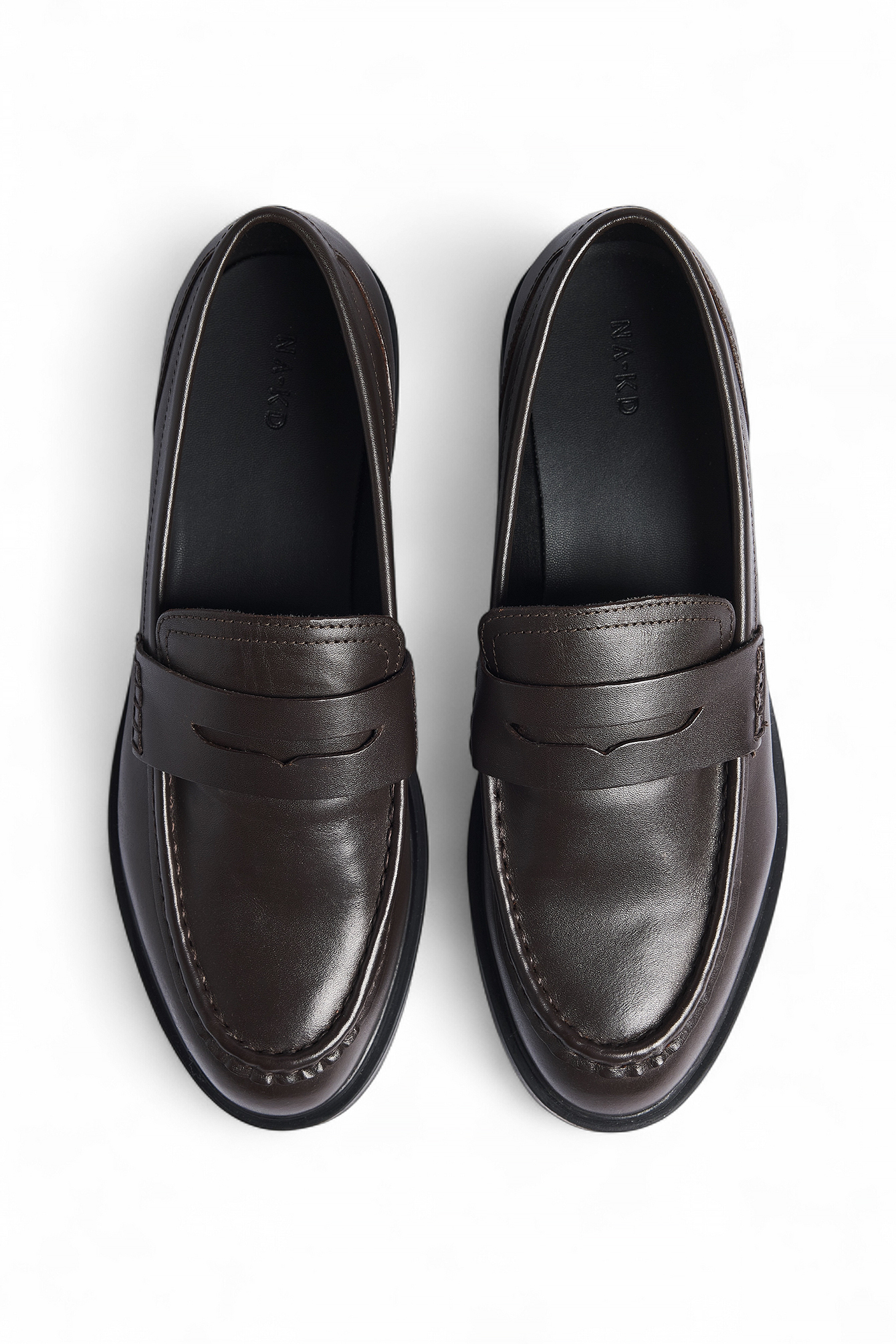 Premium Selection Leather Loafers - Flats - Brown - EU 40 - NA-KD / NAKD