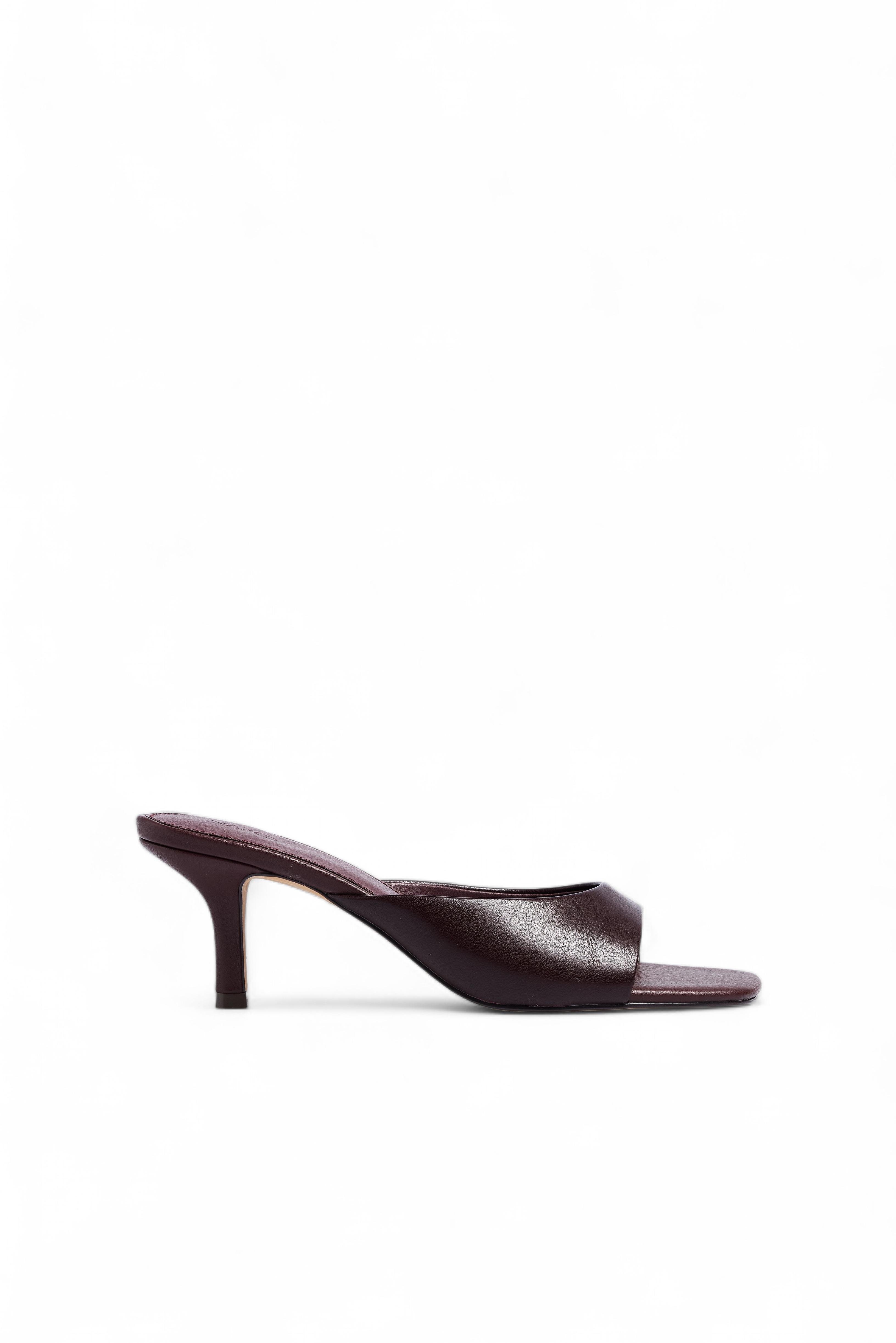 Burgundy Leather Mules